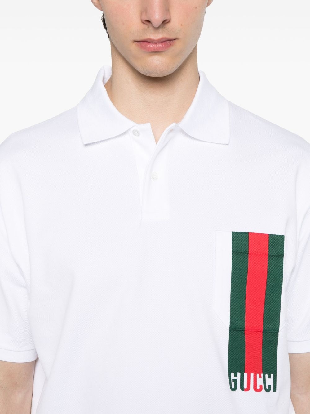 Web-detailed polo shirt - 4