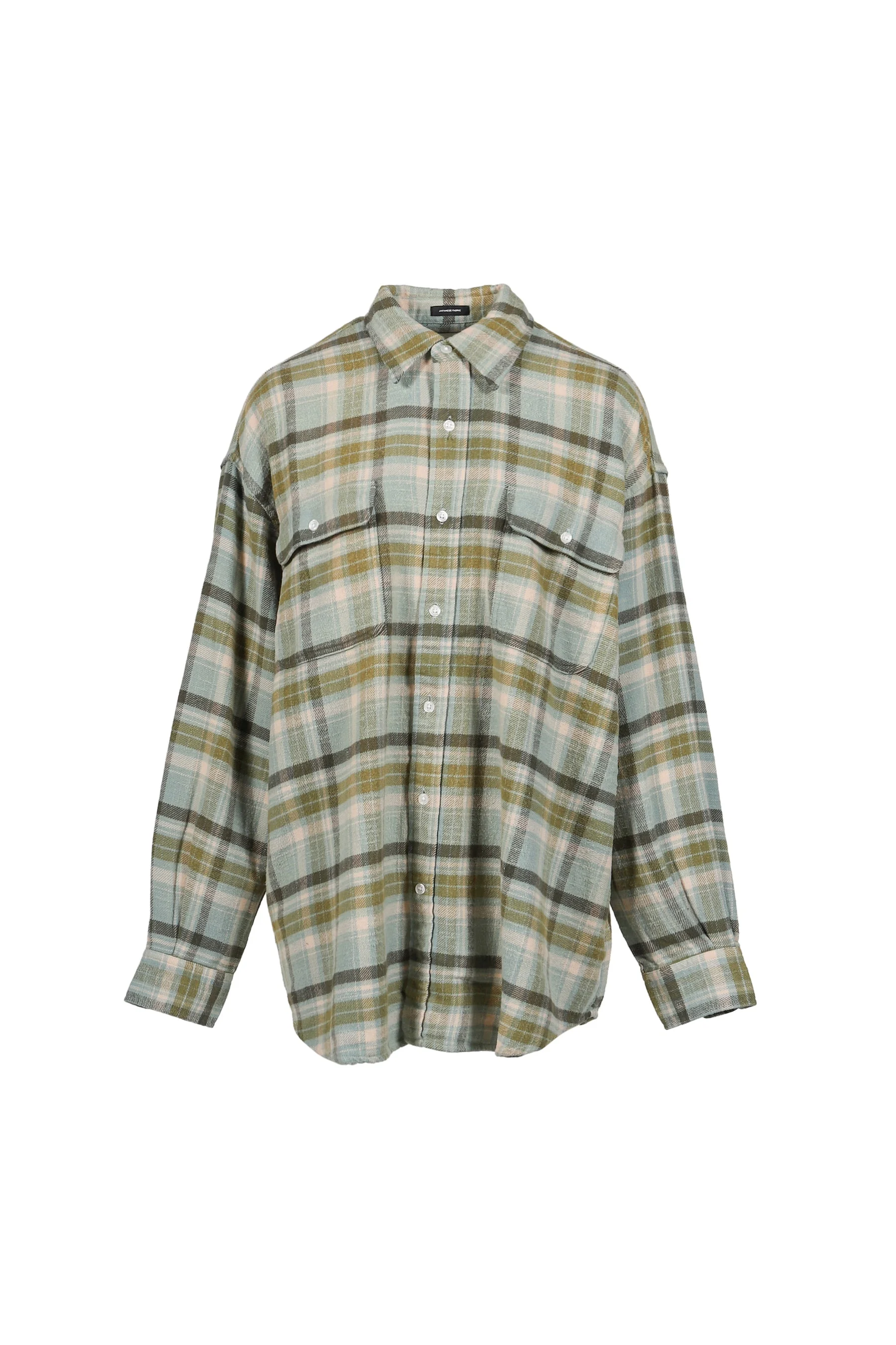 BOYFRIEND SHIRT/ TURQUOISE PLAID - 1