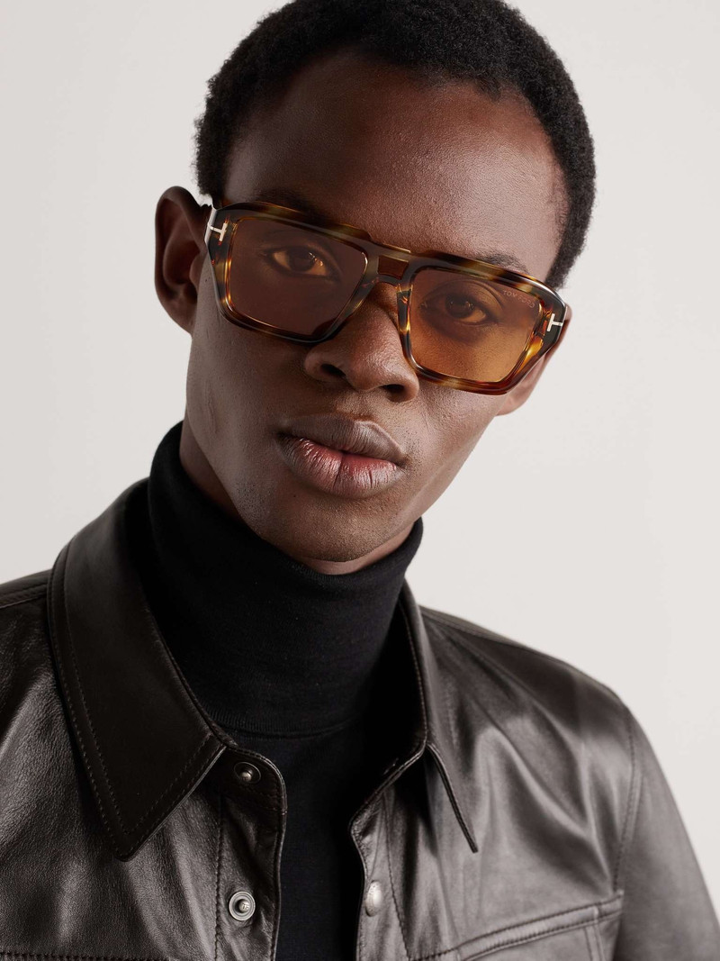 TOM FORD Square-Frame Tortoiseshell Acetate Sunglasses outlook