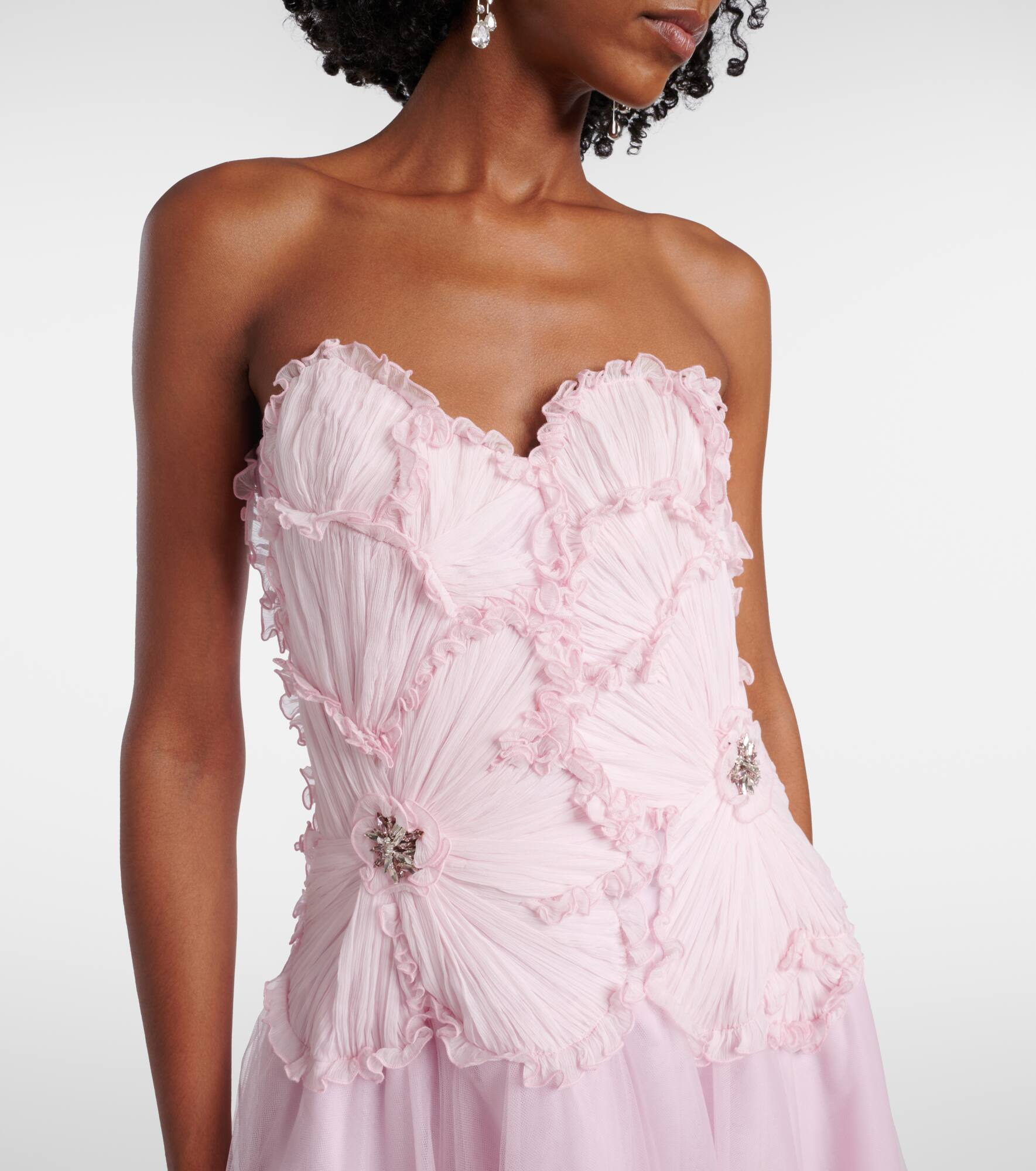 Edra embellished tulle bustier gown - 4