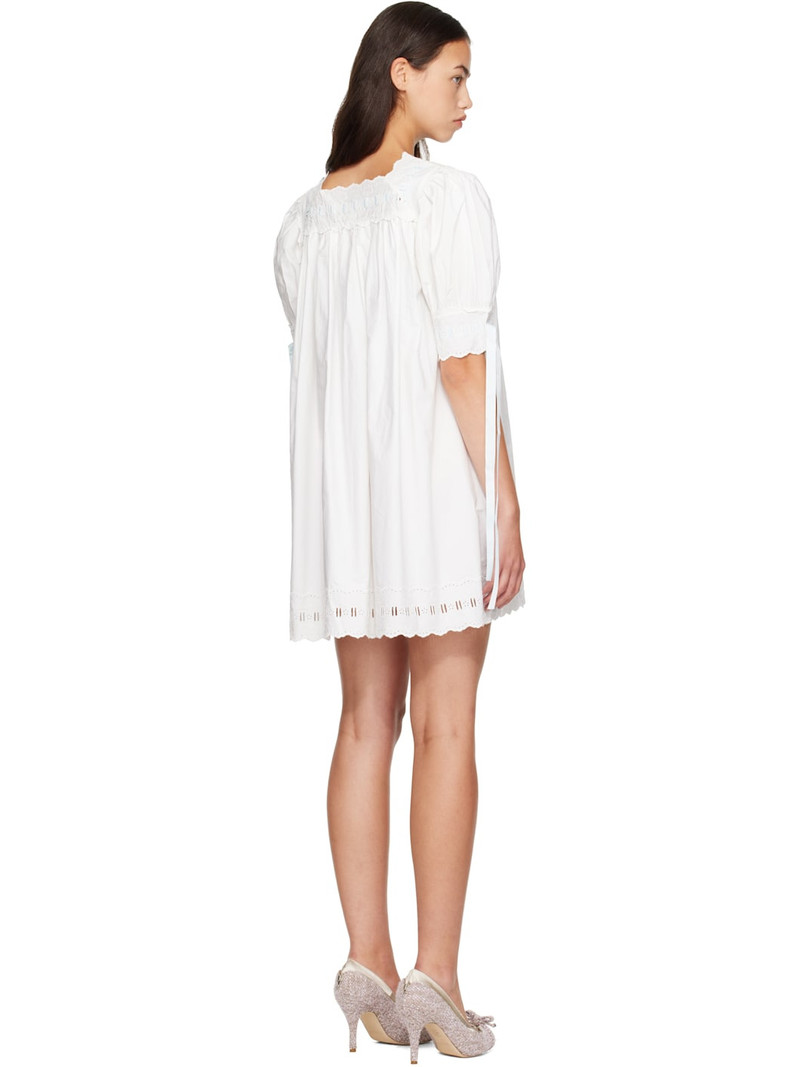 White & Blue Daikon Minidress 3