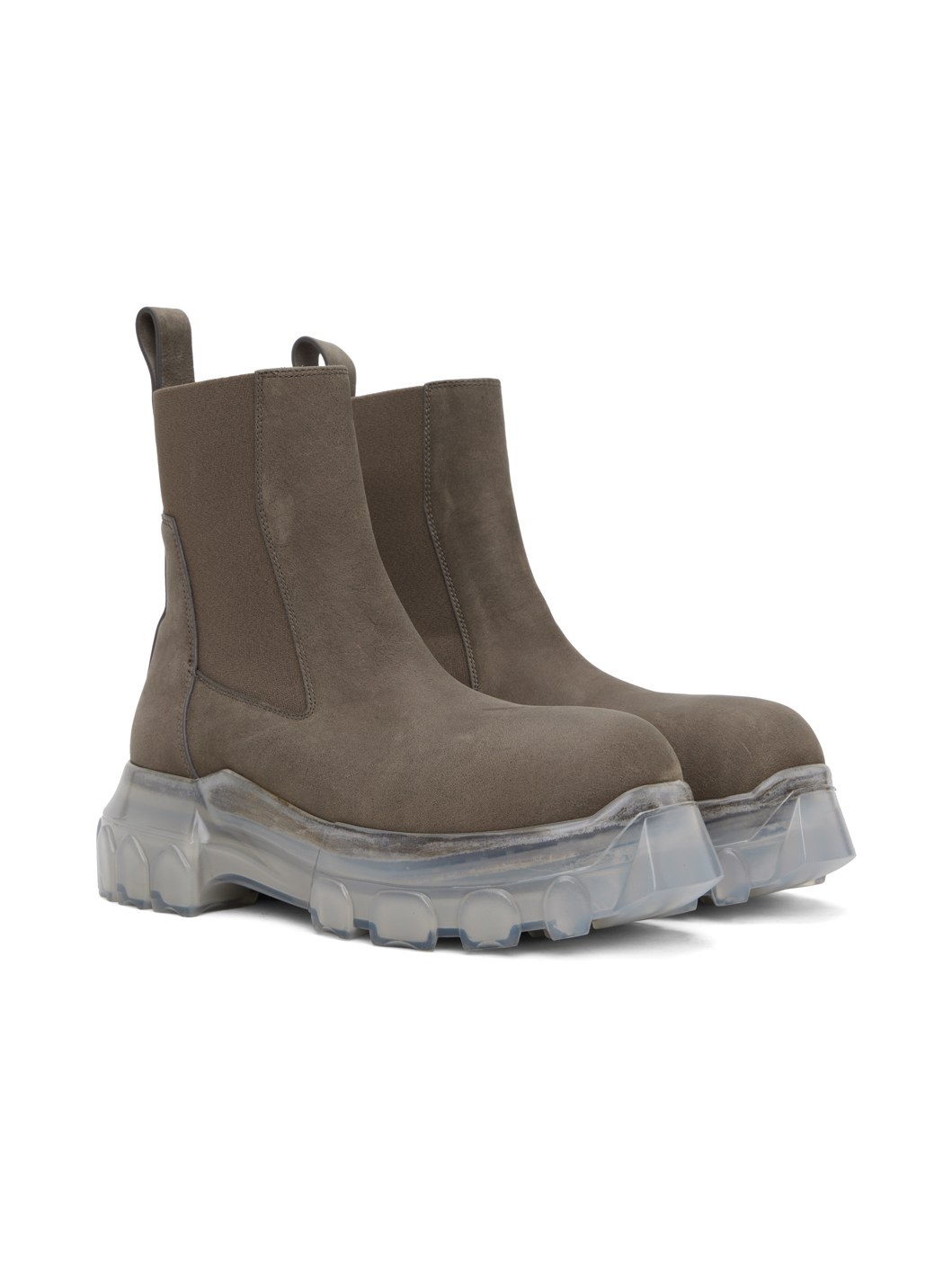 Gray Beatle Bozo Tractor Chelsea Boots - 4