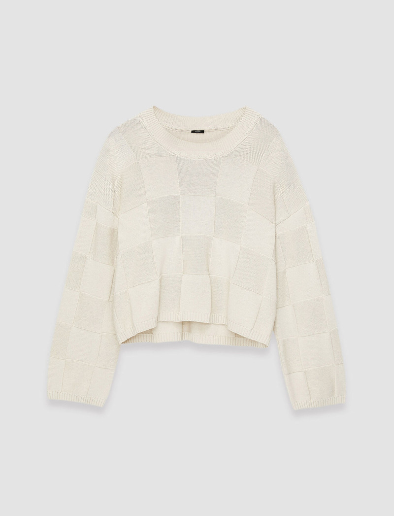 Textured Vichy Crew Neck Jumper 1