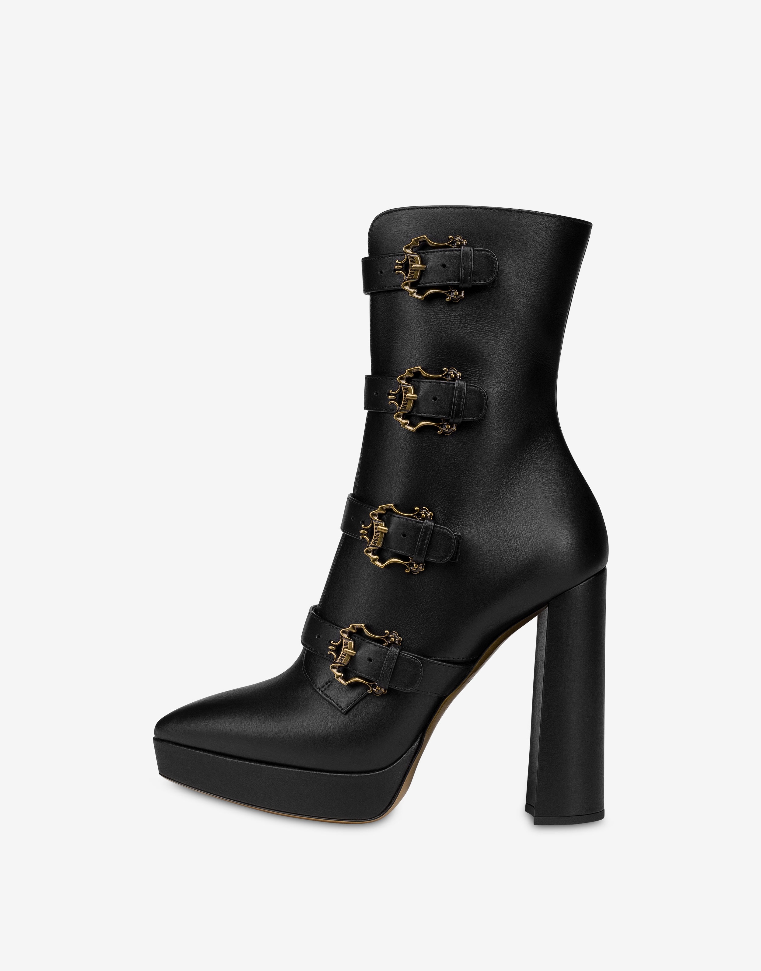 BAROQUE BUCKLES CALFSKIN ANKLE BOOTS - 2