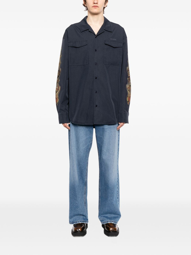 We11done sleeve graphic pocket shirt outlook