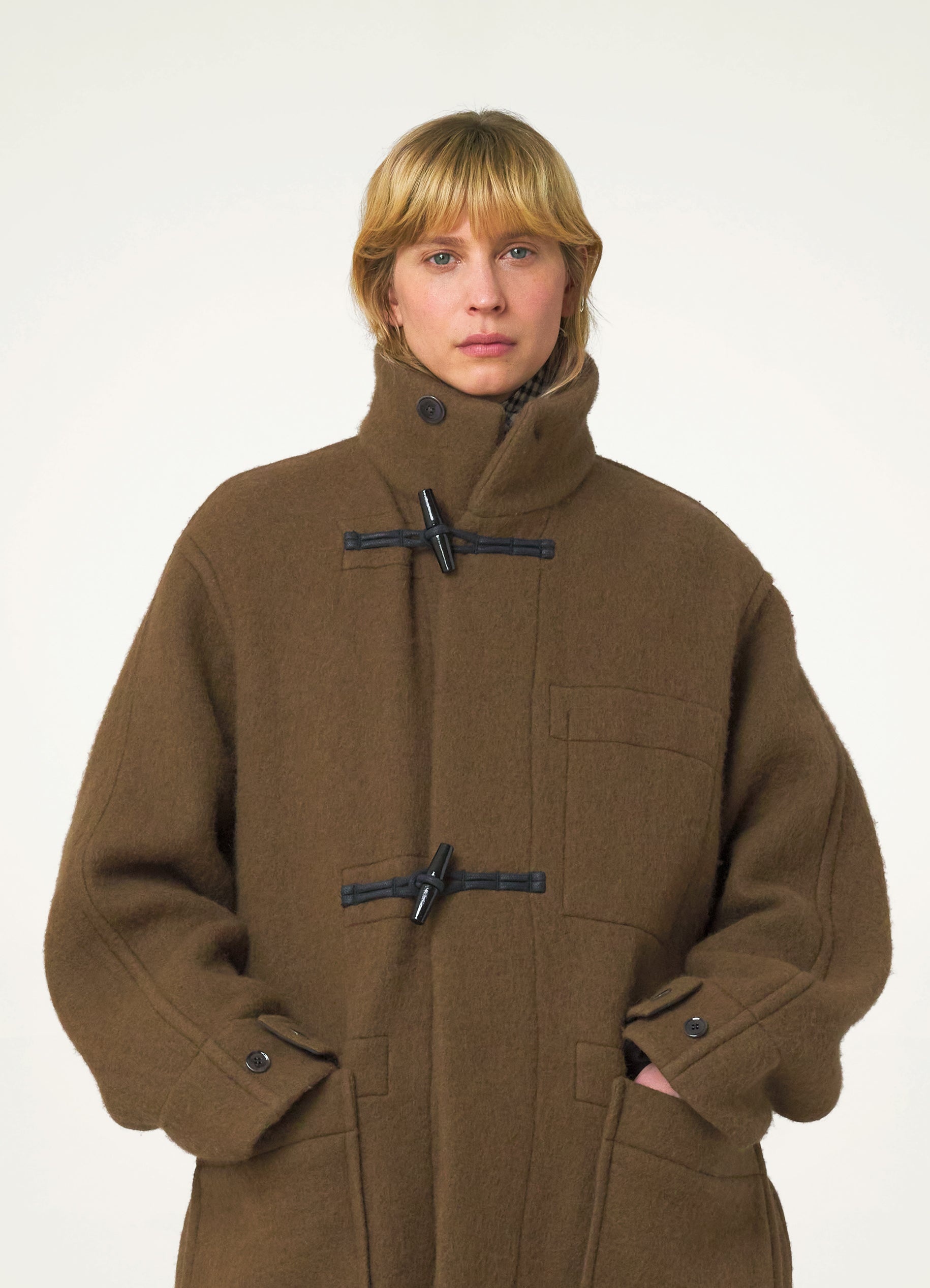 BATHROBE DUFFLE COAT - 3