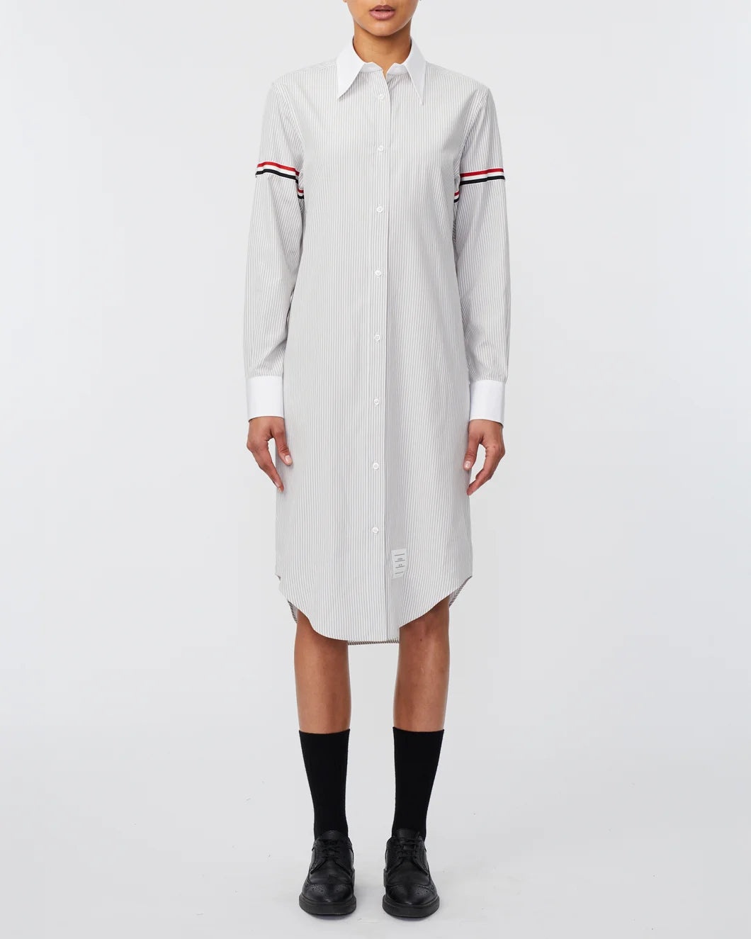 Thom Browne｜DRESSES (KNEE LENGTH L/S POINT COLLAR SHIRT Thom Browne KNEE LENGTH EASY FIT POINT COLLAR SHIRTDRESS