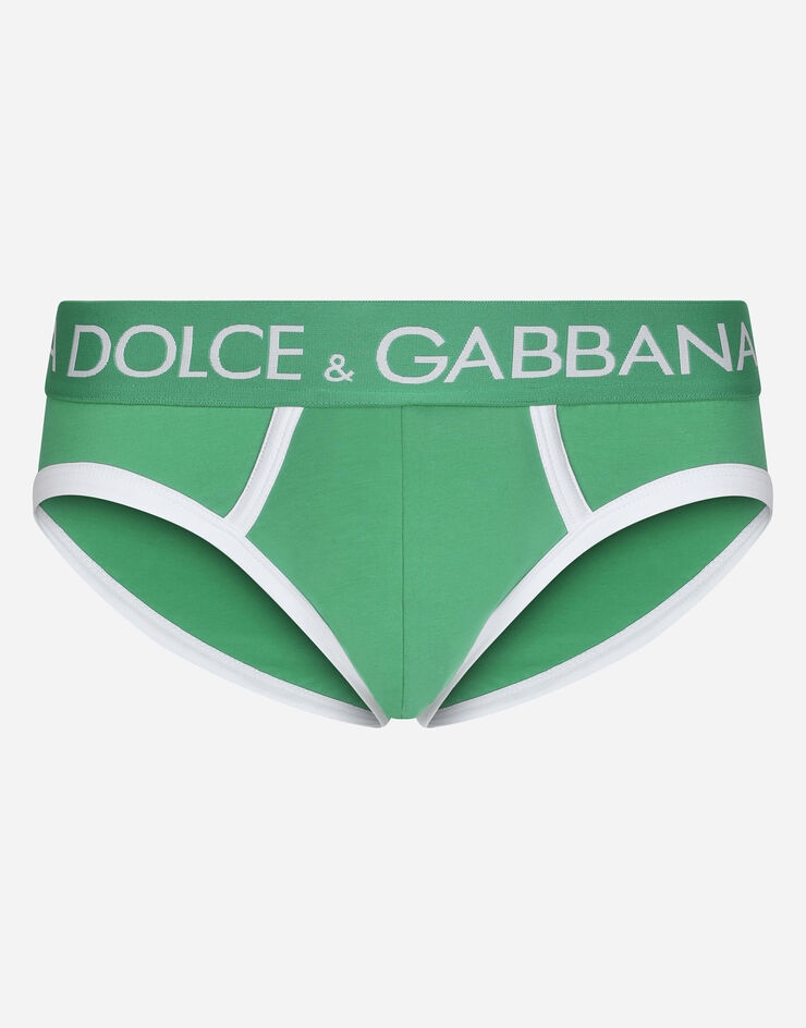 Dolce & Gabbana Mid-length two-way stretch jersey briefs with contrasting  piping