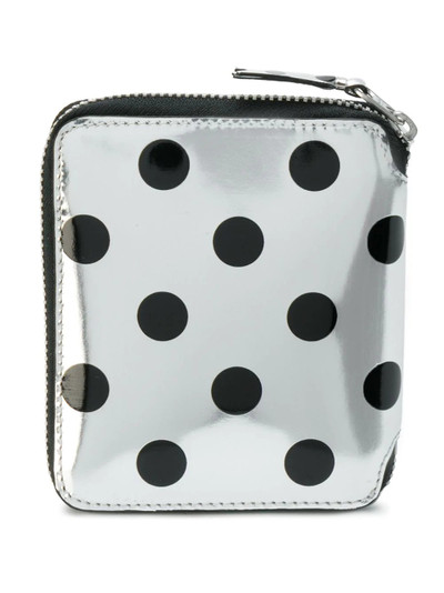 Comme Des Garçons polka dot zip wallet outlook