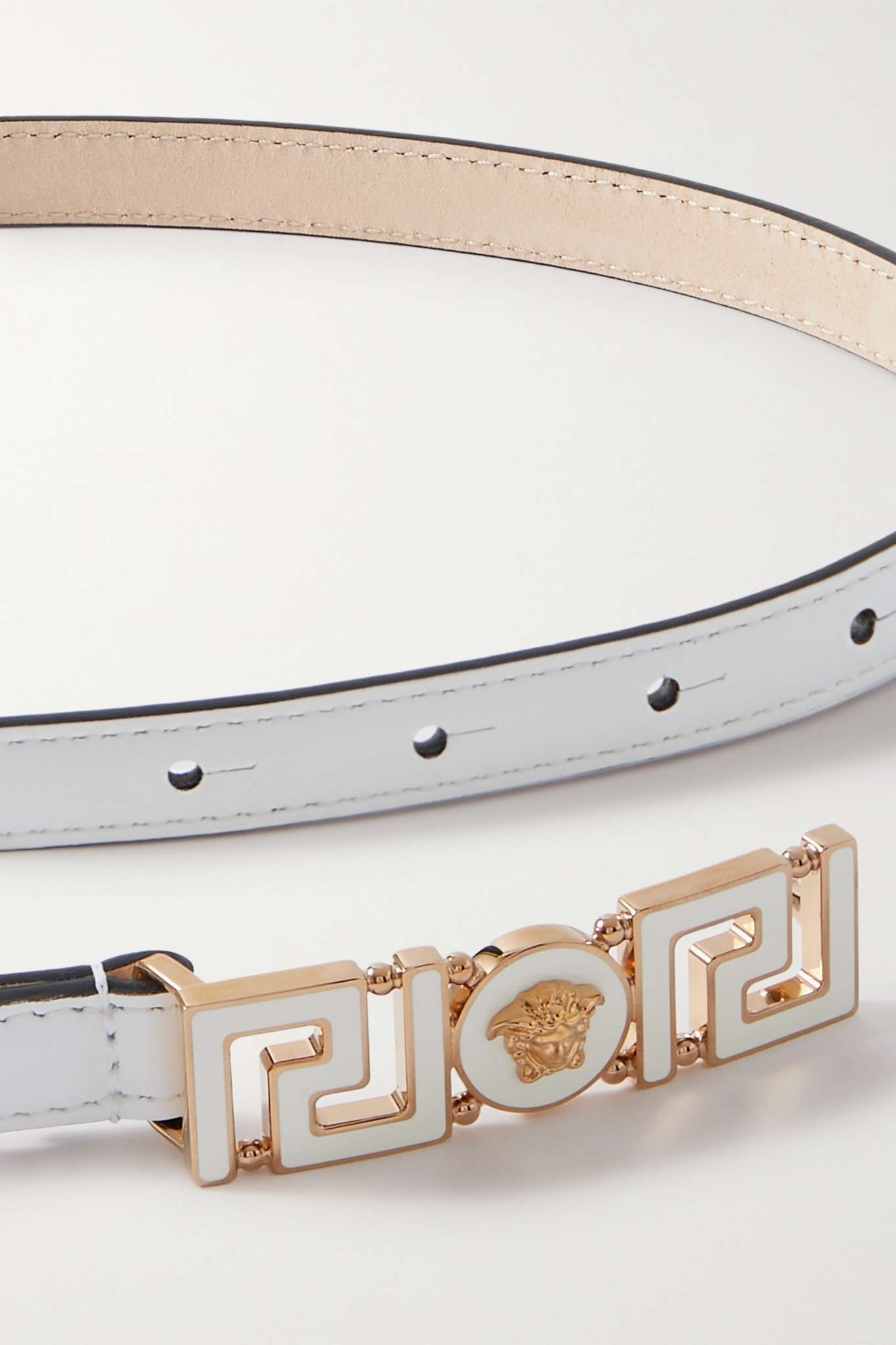 Embellished leather belt - 3
