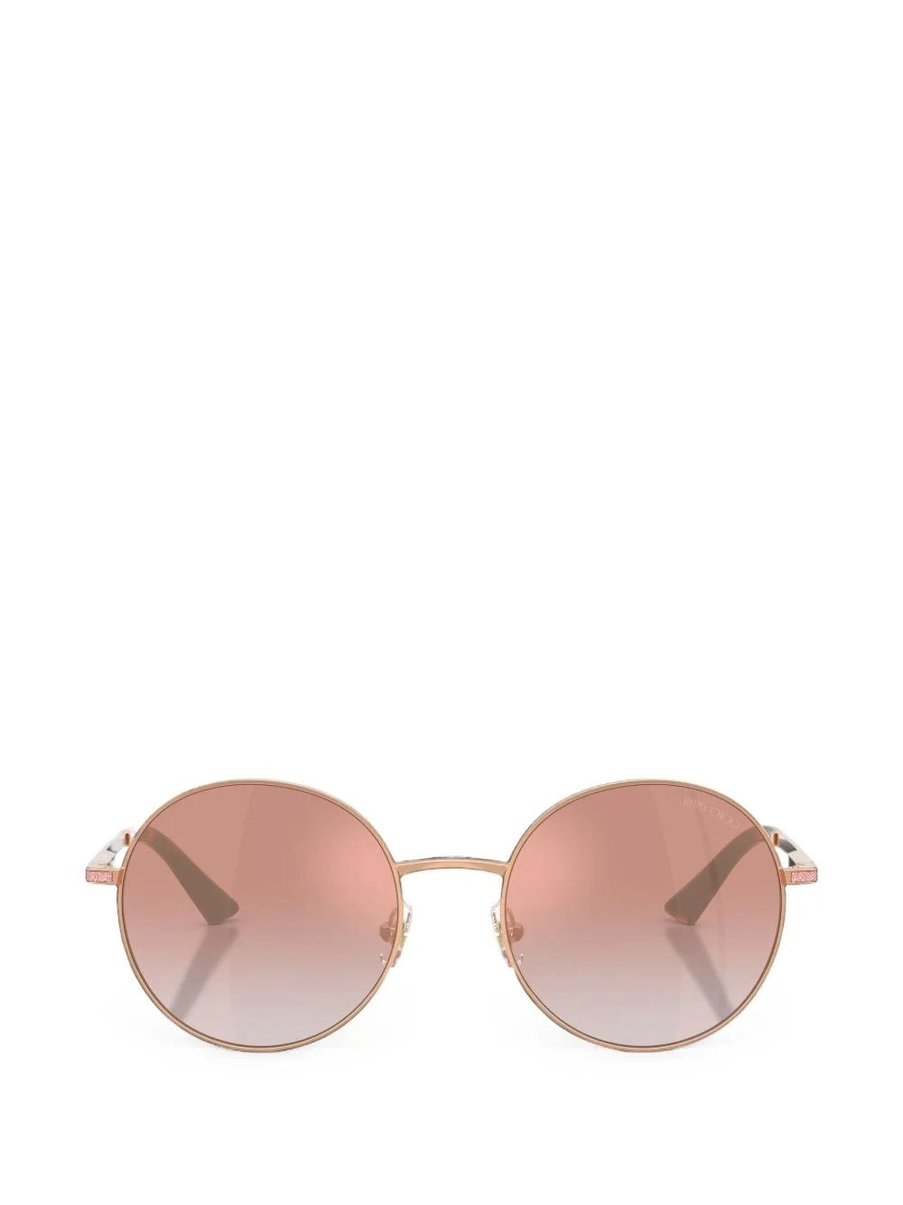 glitter-detail round-frame sunglasses - 1