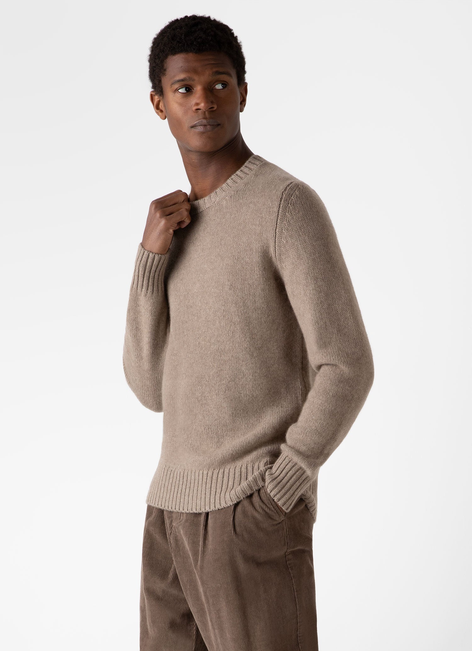 Sunspel Roxburgh Cashmere Jumper REVERSIBLE