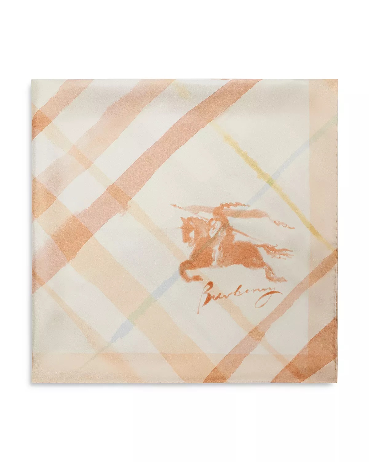Equestrian Knight Design Square Silk Scarf - 1