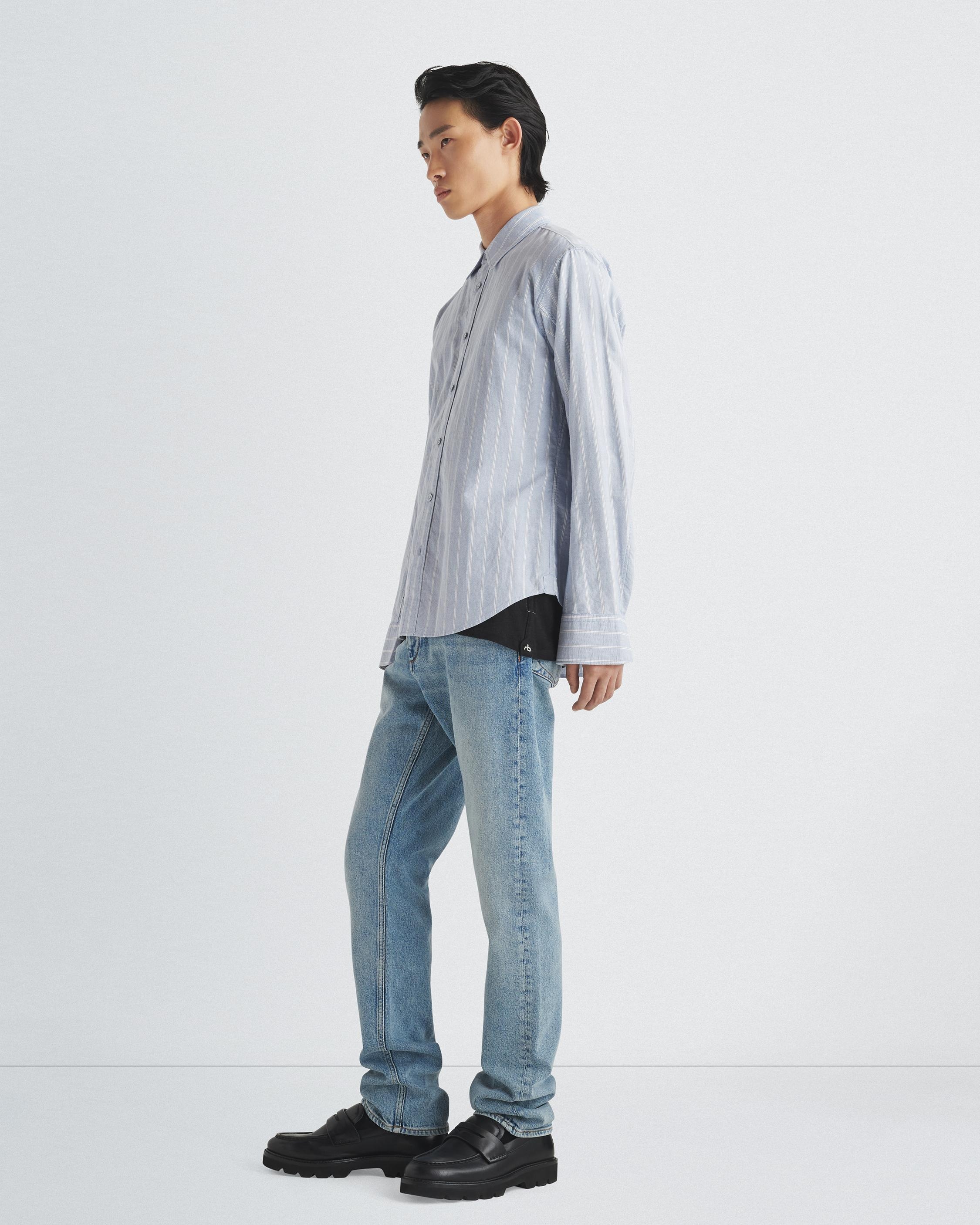 Fit 2 Engineered Cotton Stripe Oxford Shirt
Relaxed Fit Button Down - 4