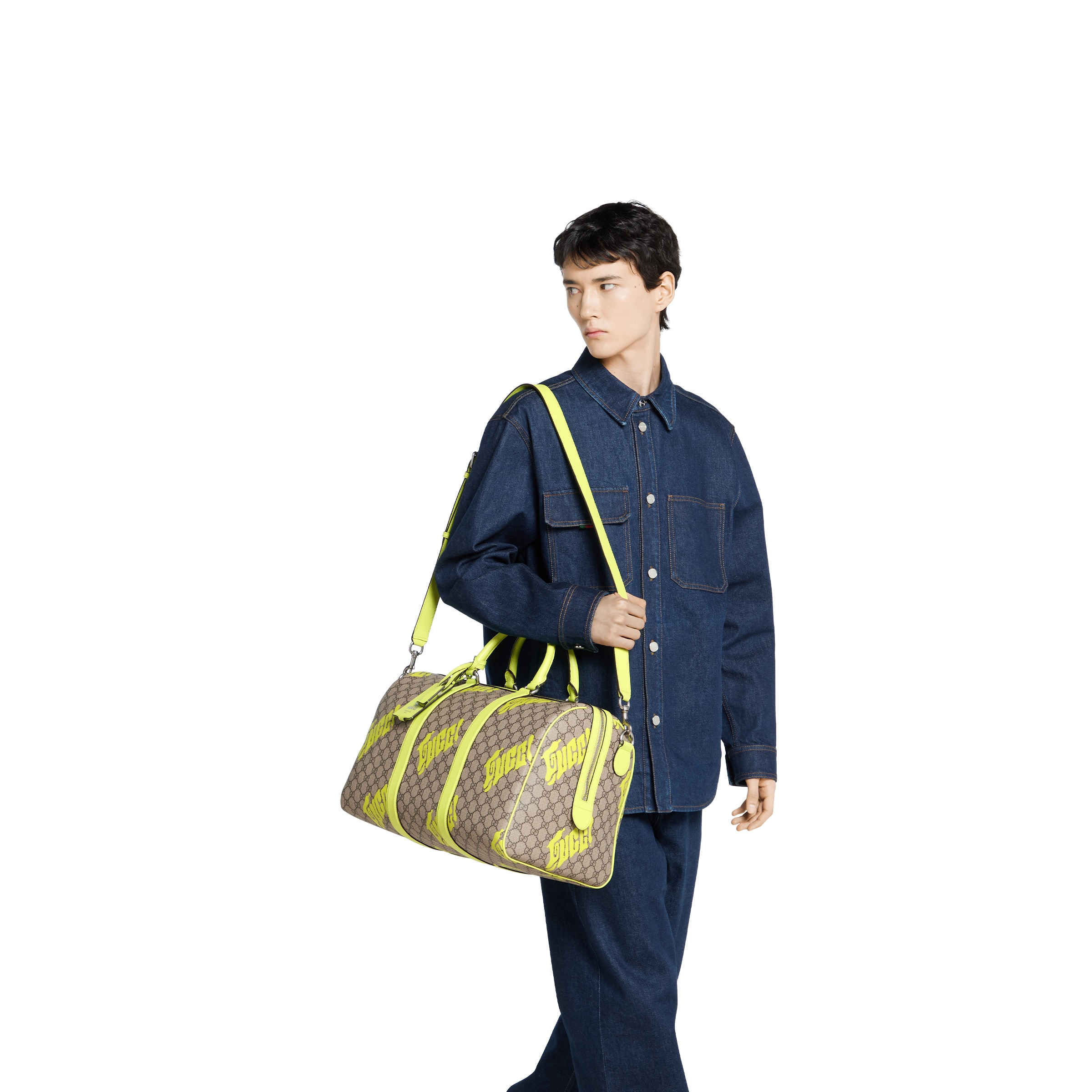 Medium duffle bag with print - 4