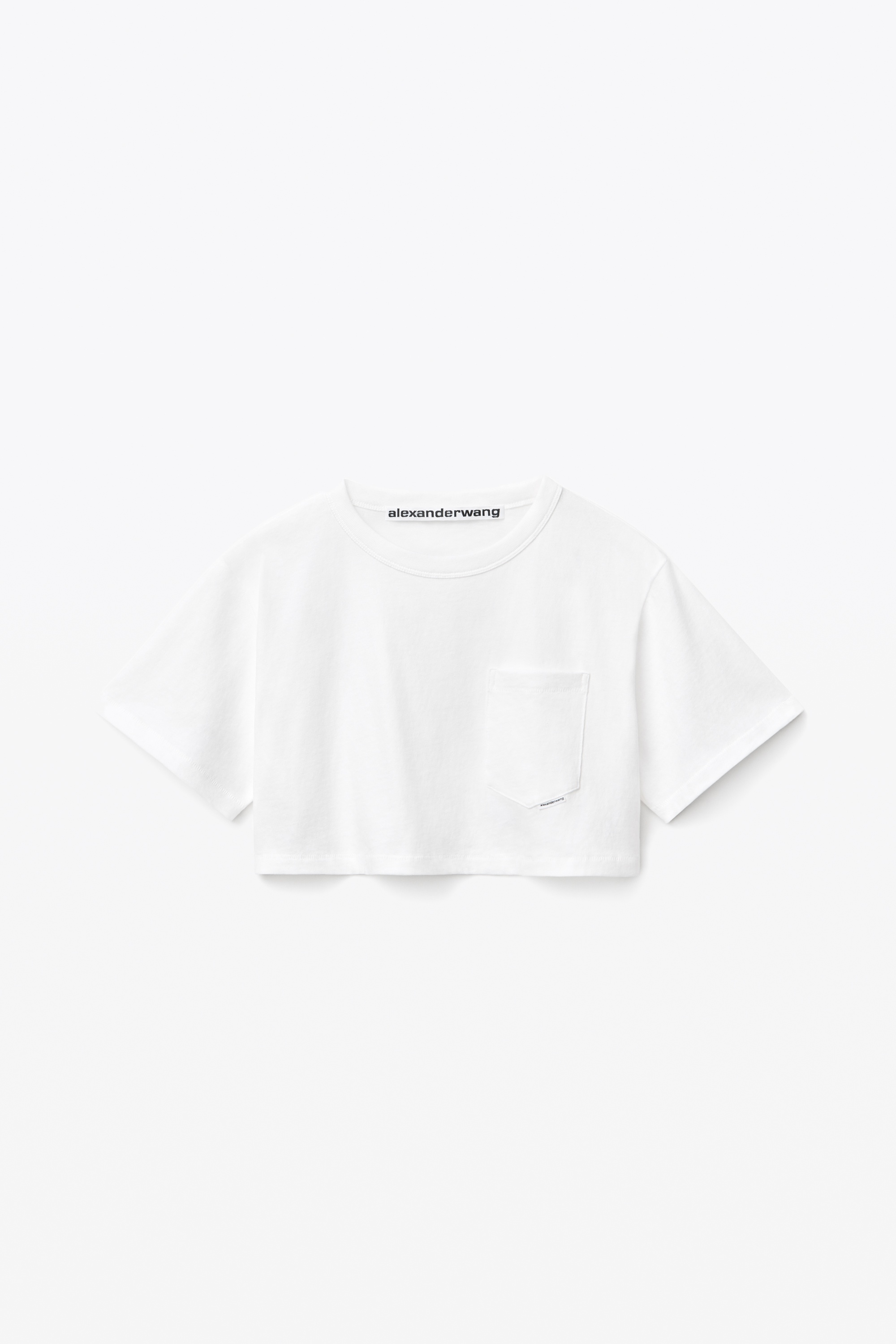 CROPPED TEE IN HIGH TWIST JERSEY - 1
