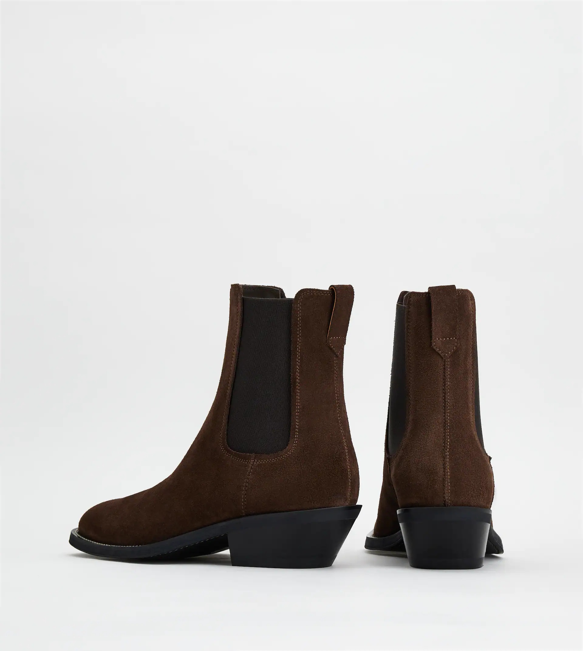 ANKLE BOOTS IN SUEDE - BROWN - 4