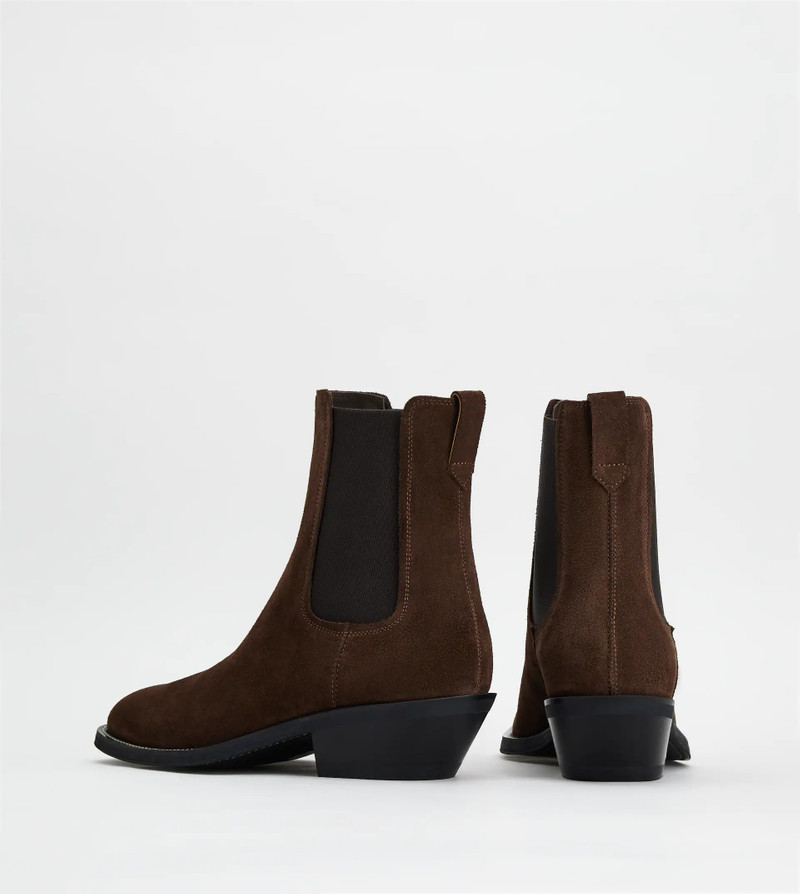 ANKLE BOOTS IN SUEDE - BROWN 4