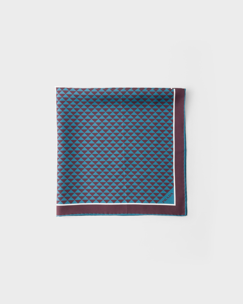 Printed silk twill scarf 1