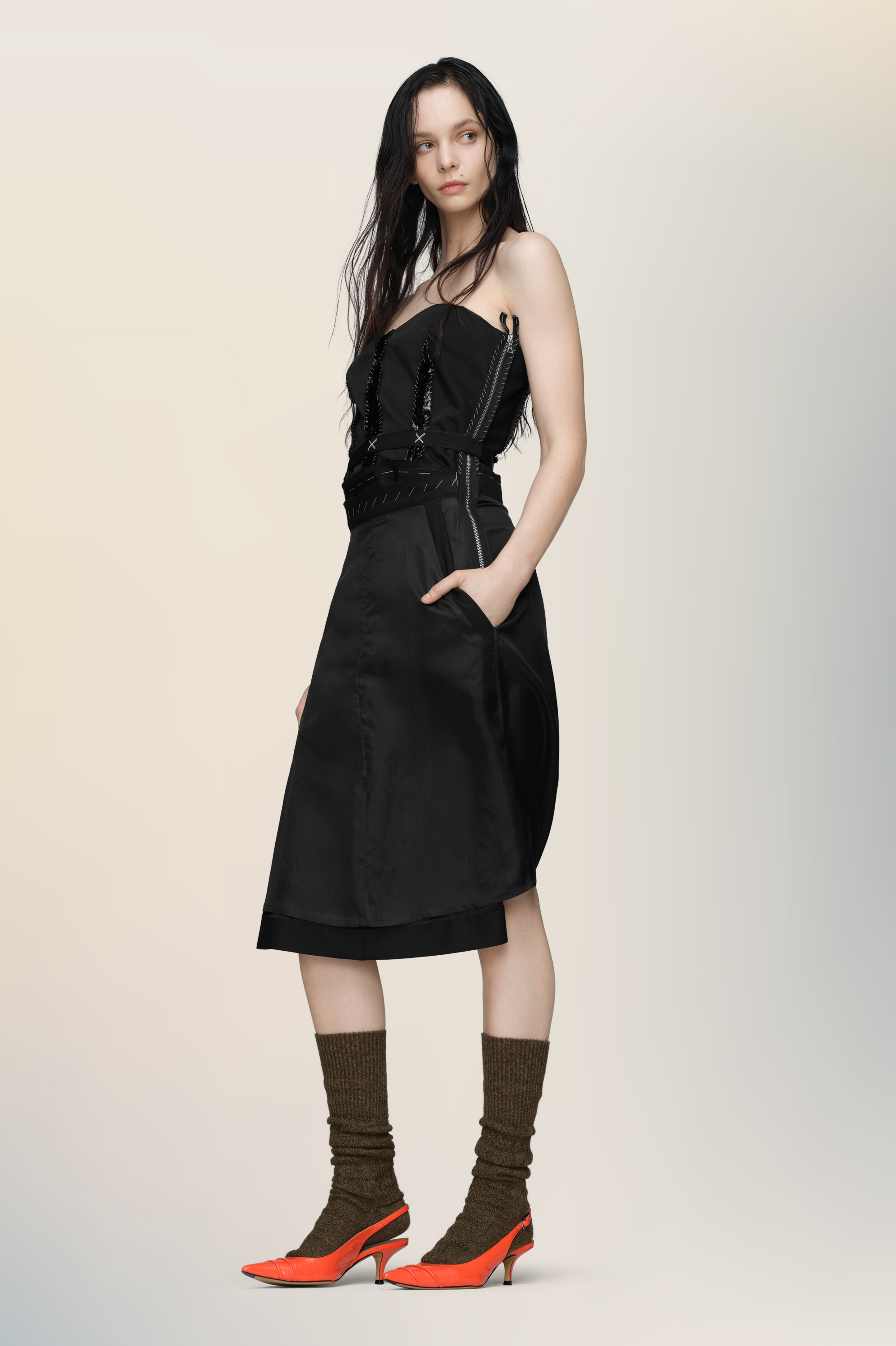 Strapless midi dress - 4