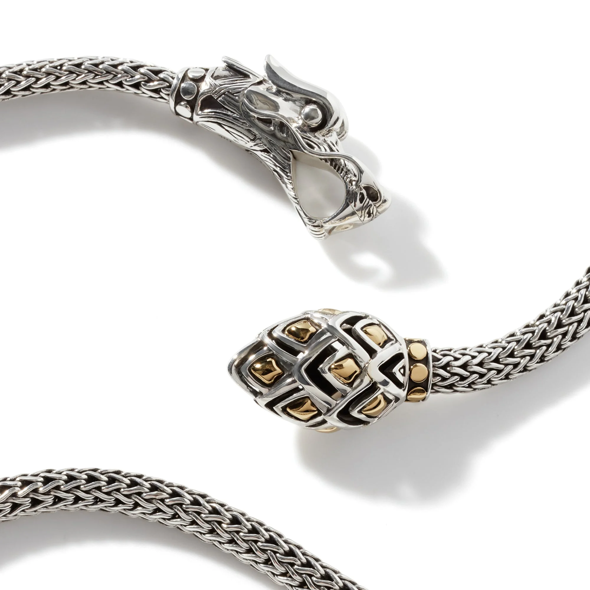 Naga Lariat, Sterling Silver, Gold, 5MM - 1