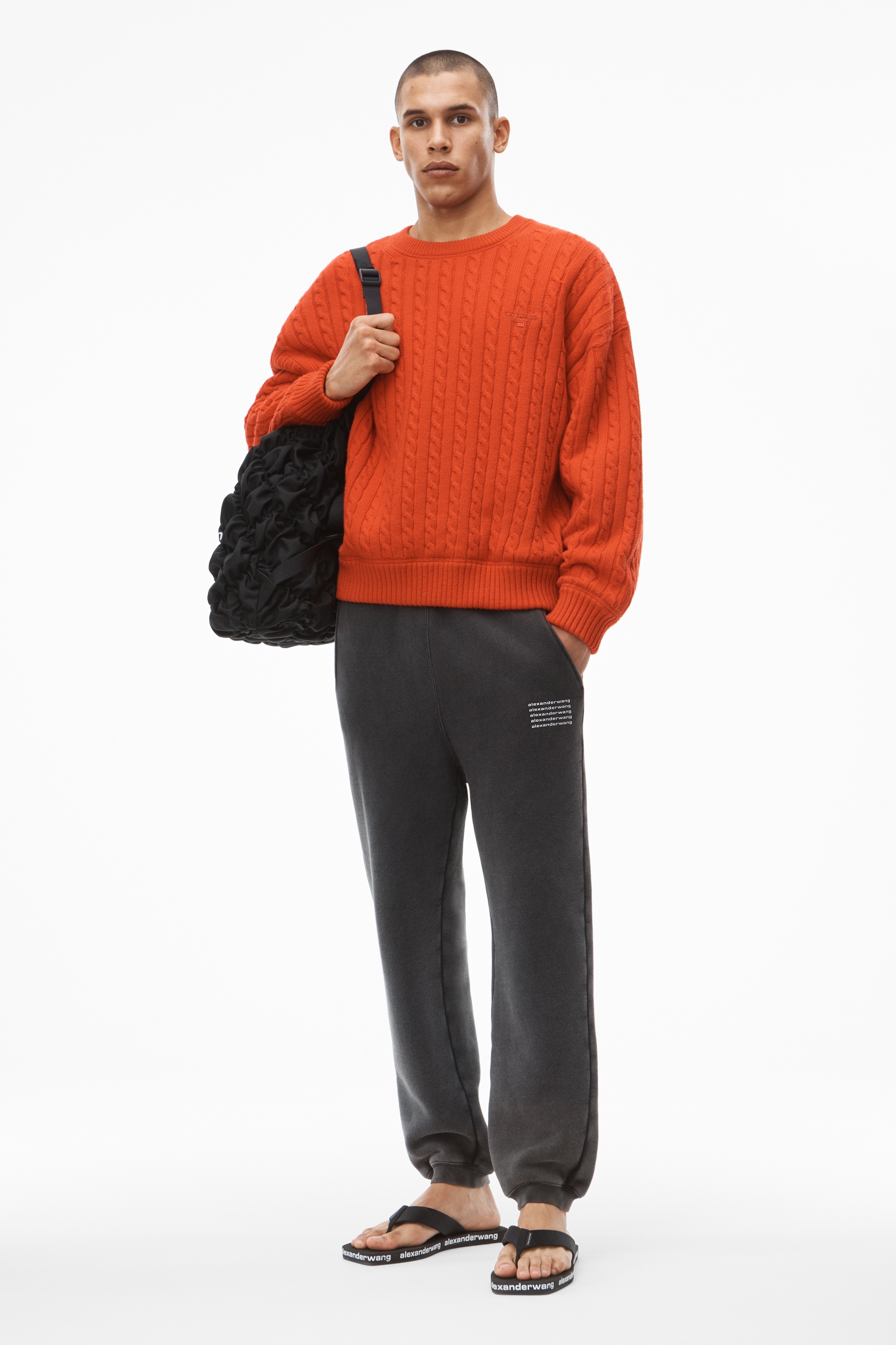 CABLE KNIT PULLOVER IN RIBBED COTTON - 6