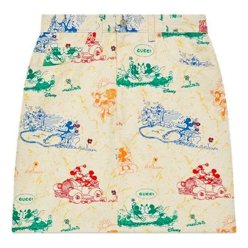 (WMNS) Gucci X Disney Mickey And Minnie Skirt 'Beige' 539778-XDA28-9192 - 1