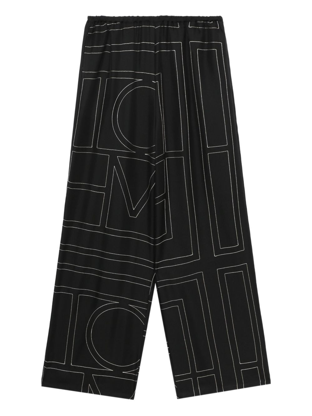 monogram geometric trousers - 1