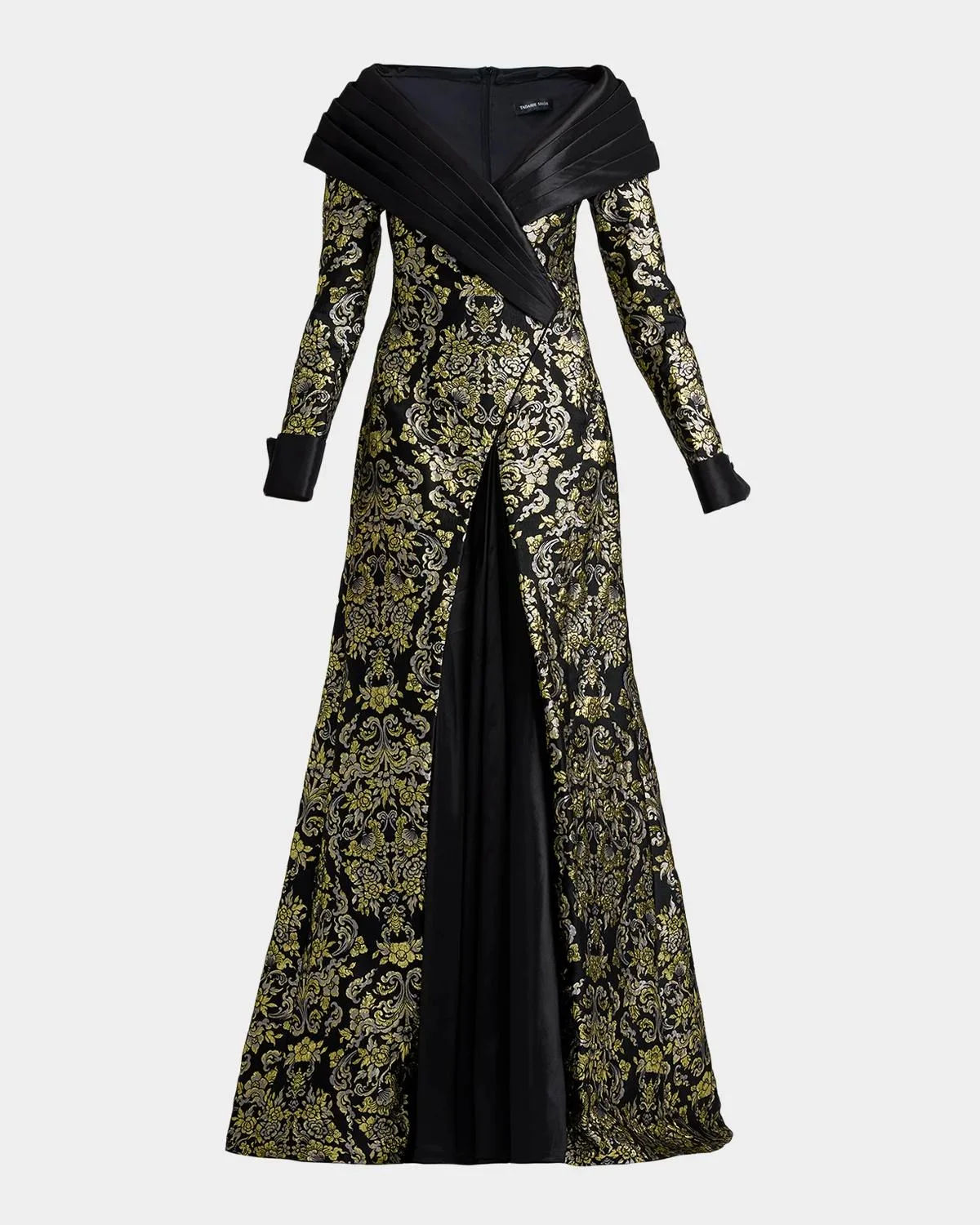 Sorella Jacquard & Taffeta Portrait Gown - 1