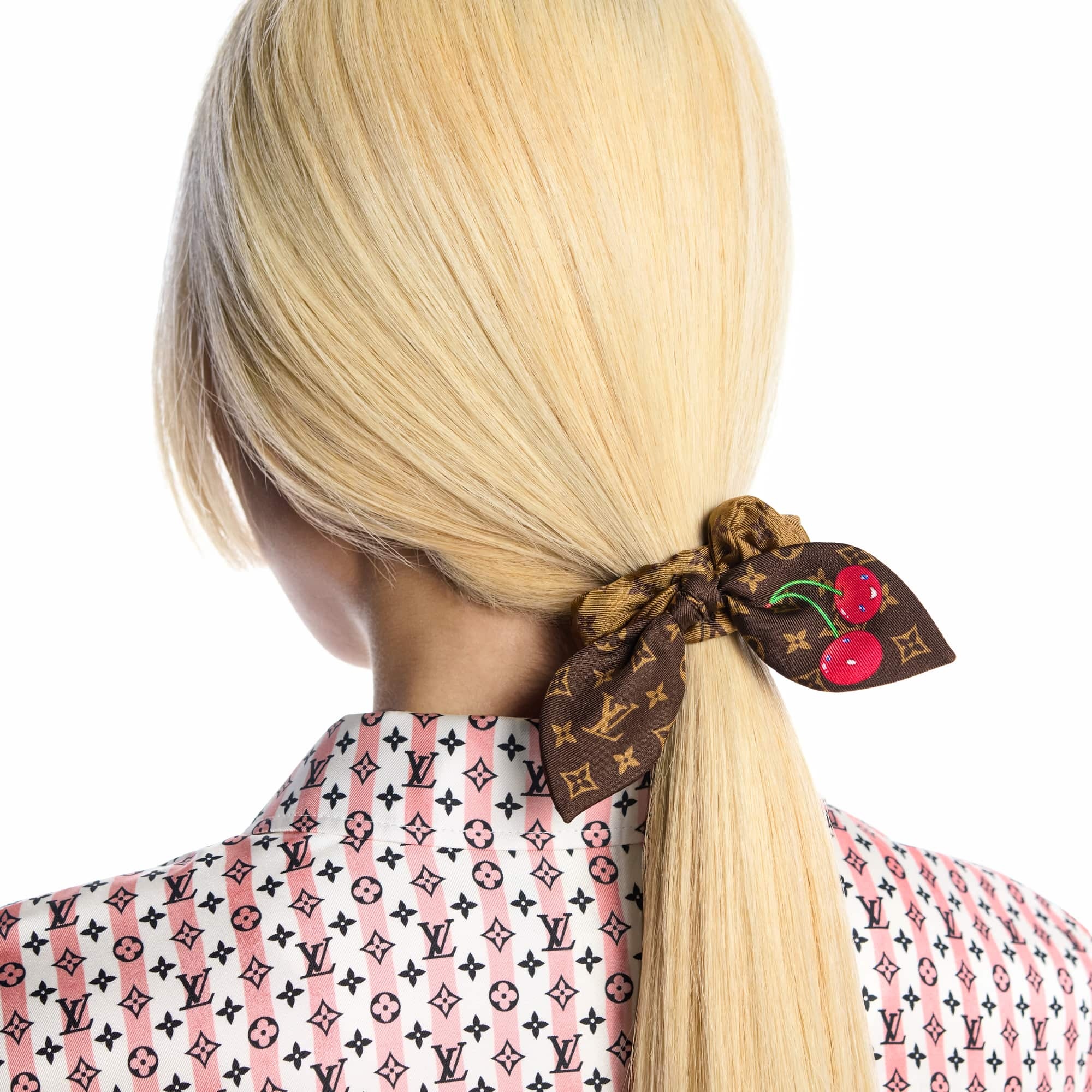 LV x TM Monogram Cerise Set of Scrunchies - 4