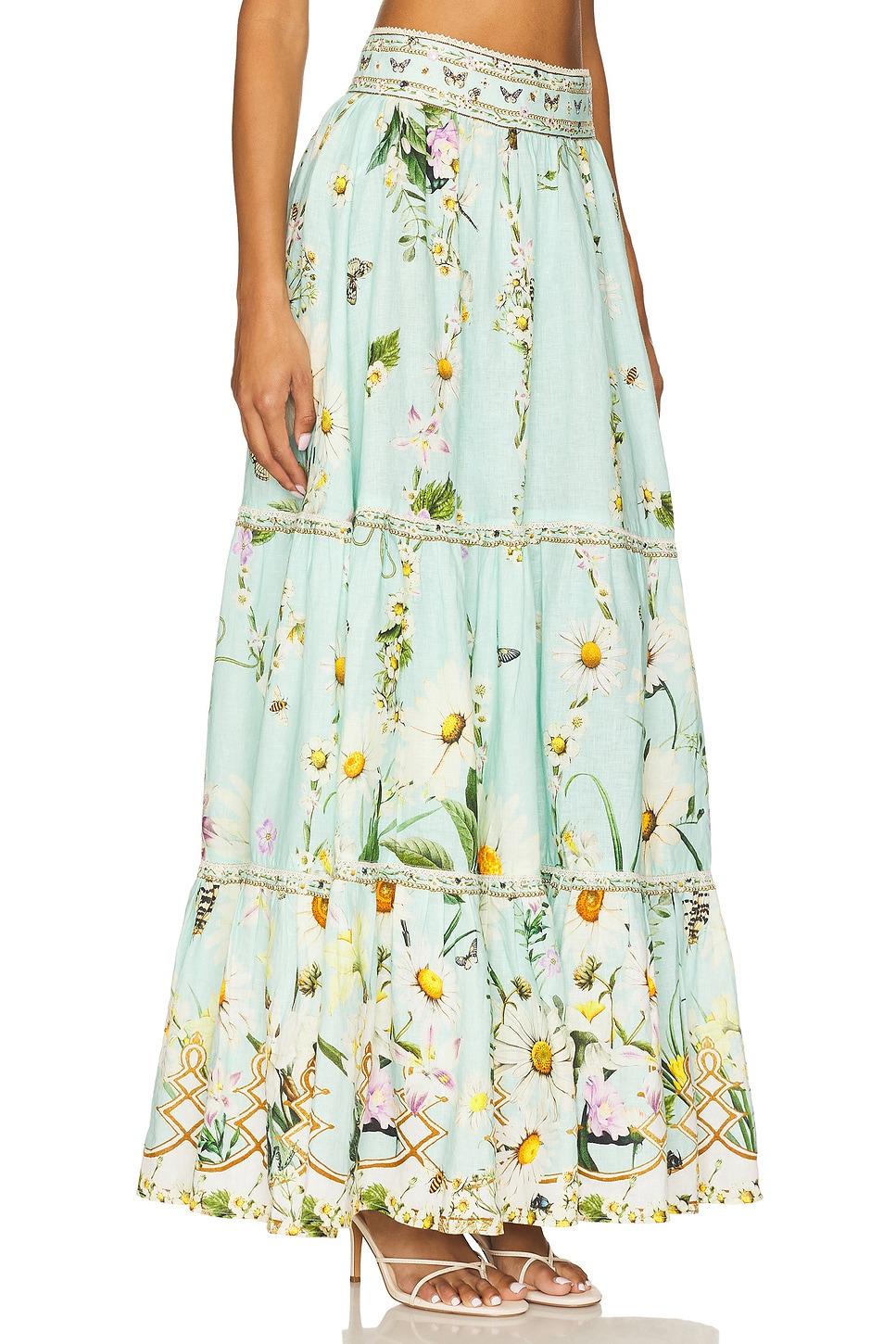 High Waisted Tiered Skirt - 2