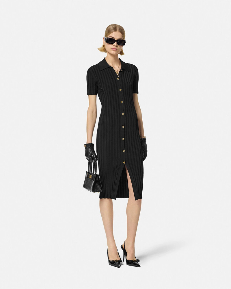 VERSACE Knit Midi Shirt Dress outlook