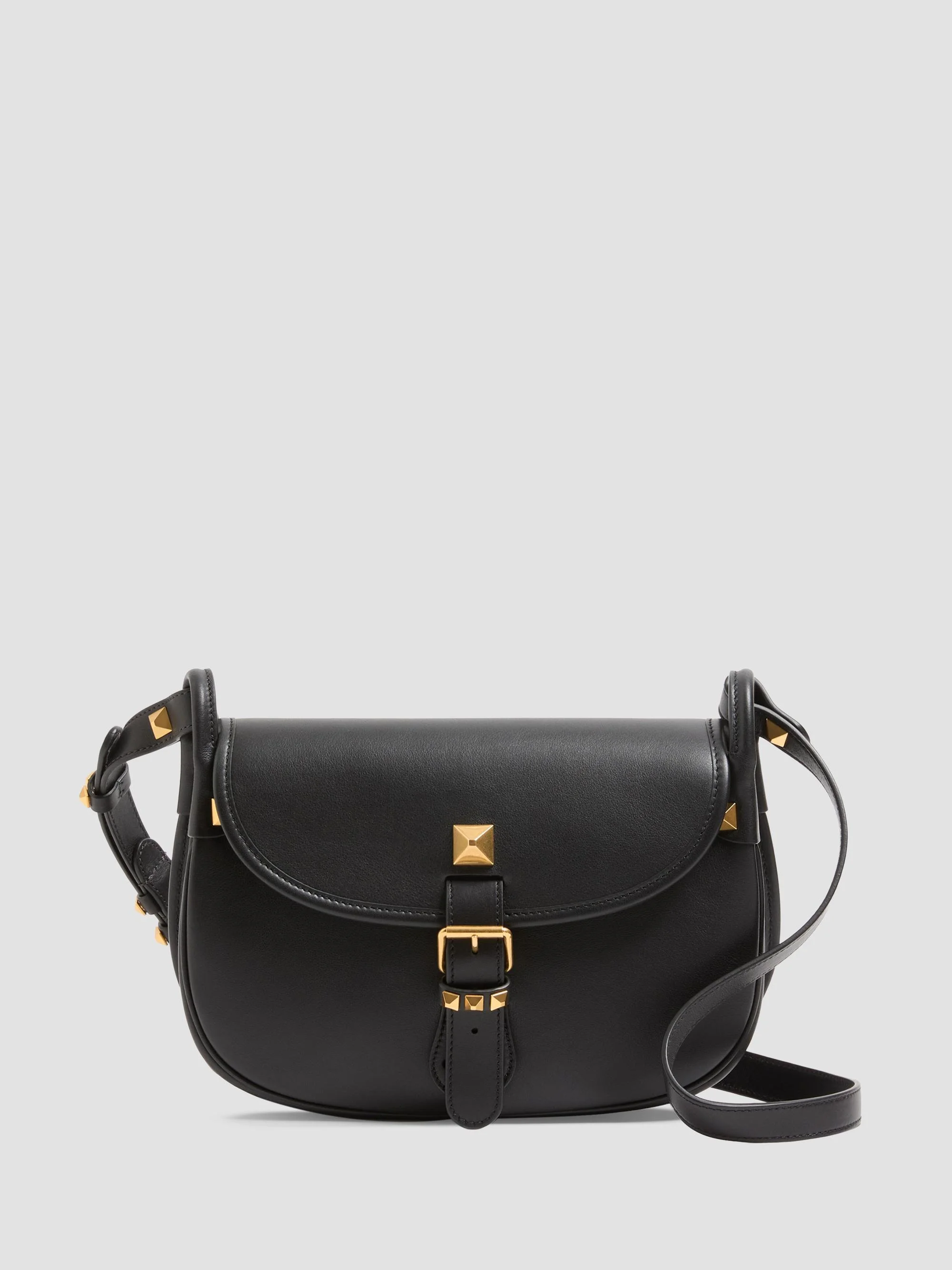 Women's Flaneuse Medium Leather Shoulder Bag - Black - 1