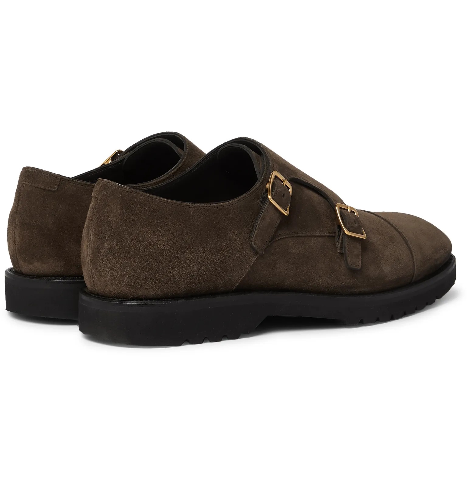 Kensington Suede Monk-Strap Shoes - 6