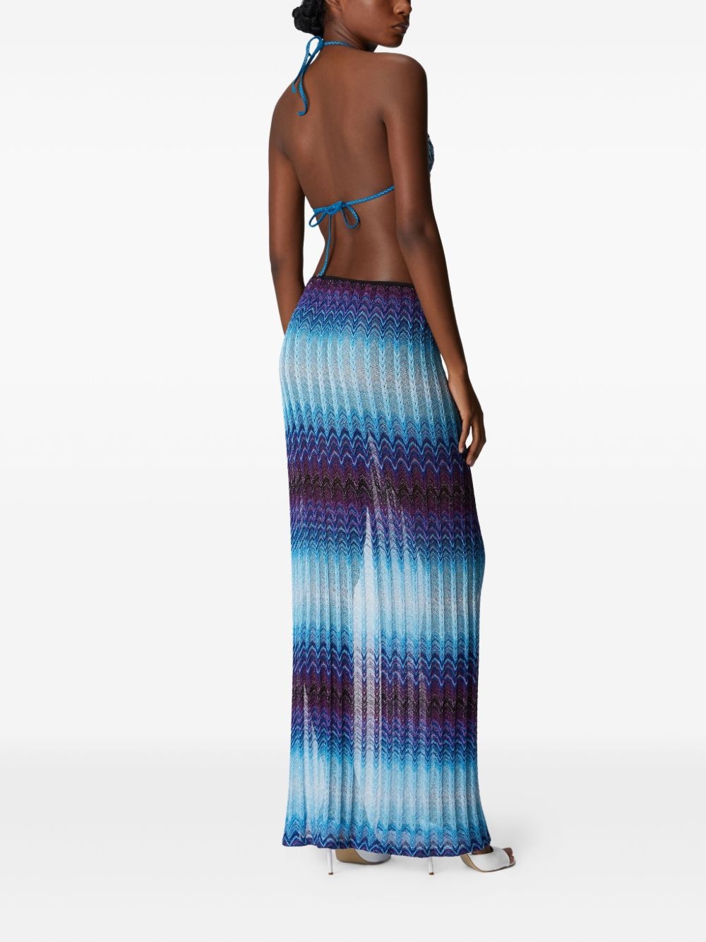Zigzag-pattern maxi skirt - 3