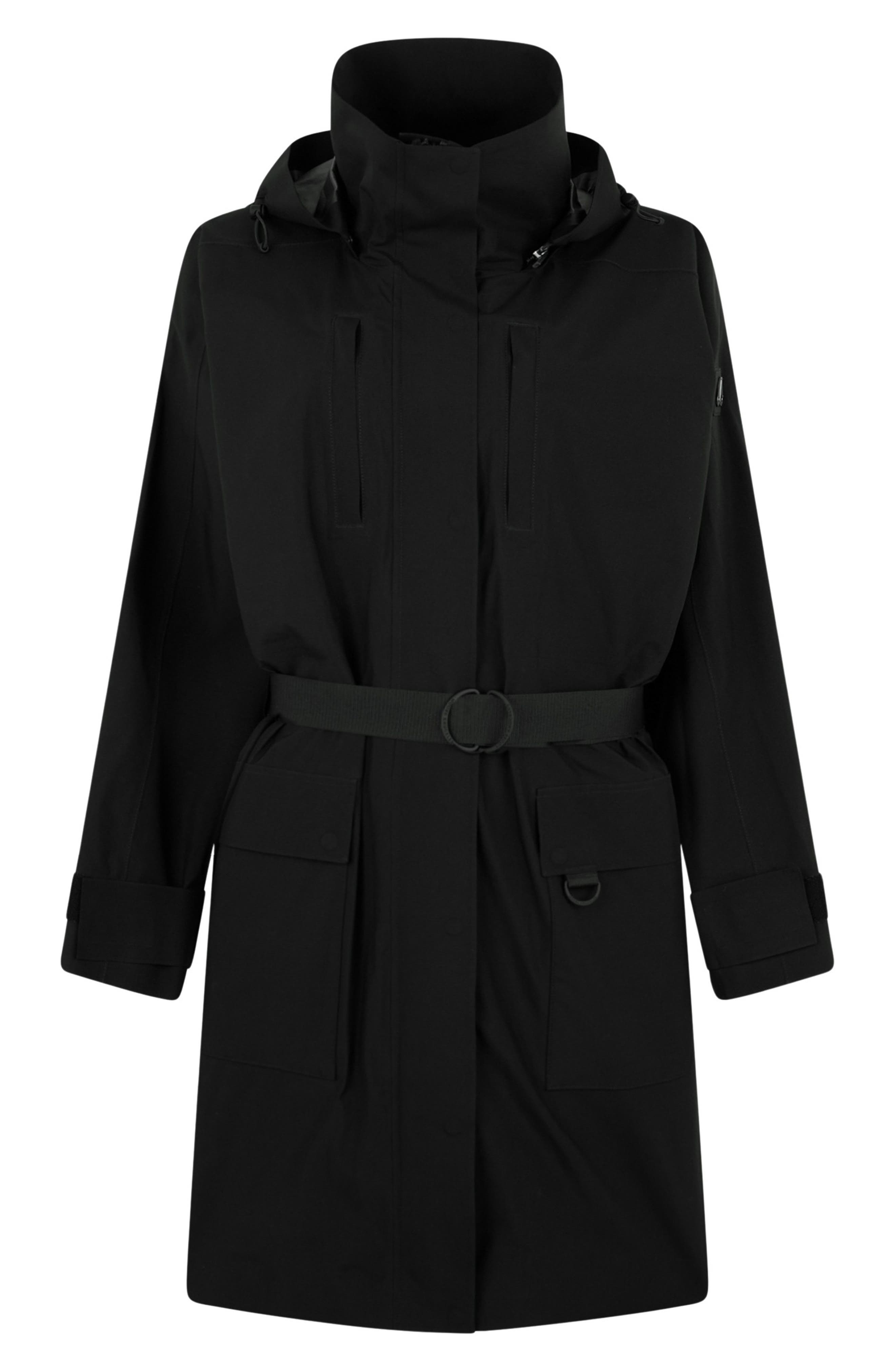 Moose Knuckles Claremont Belted Raincoat in Black at Nordstrom - 5