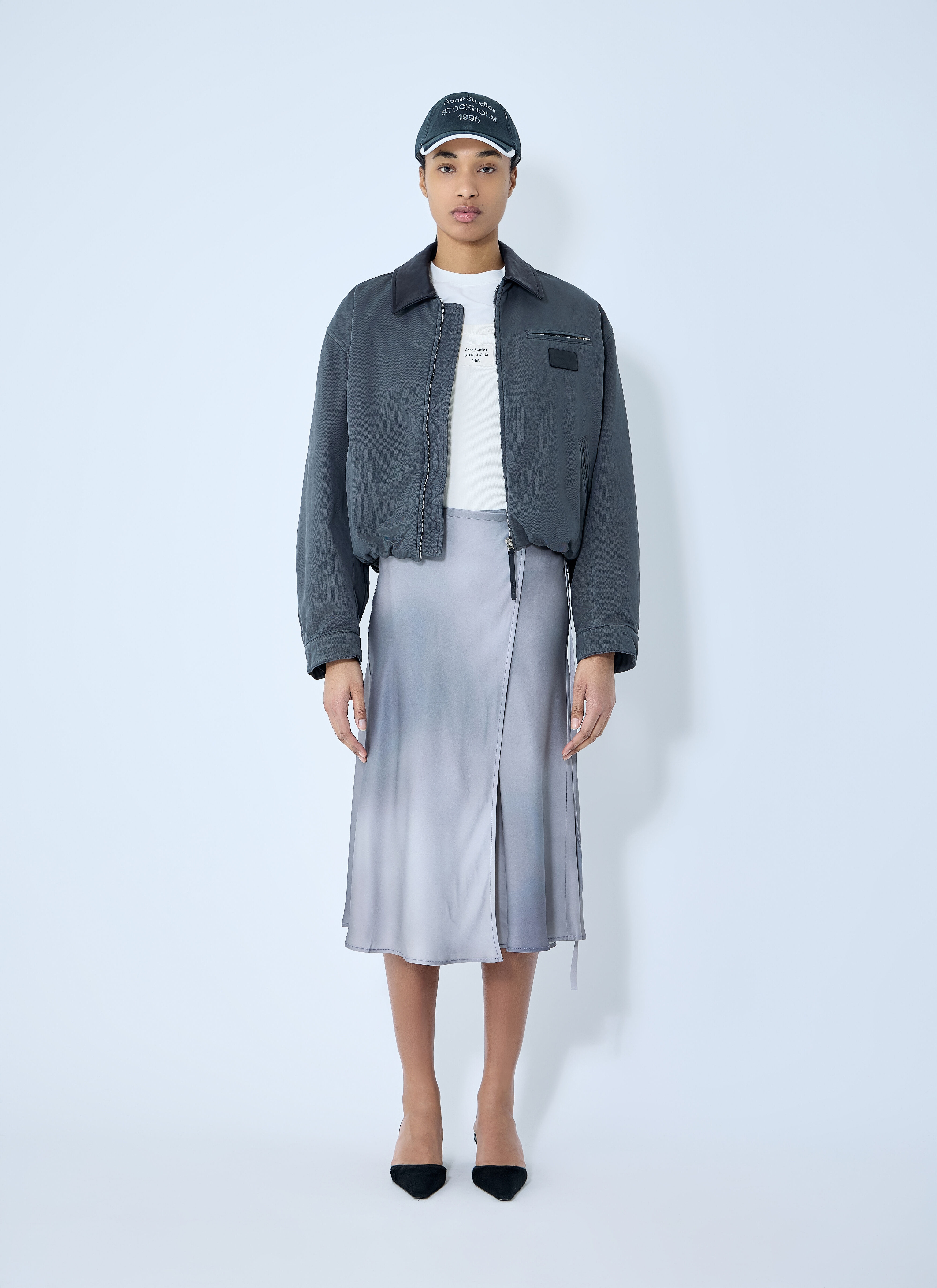 Satin Wrap Skirt - 2