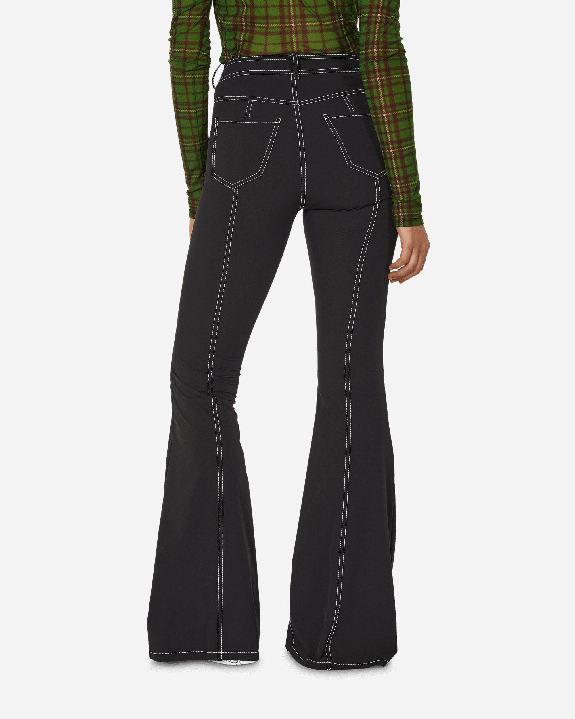 Flared Suit Pants Black - 3
