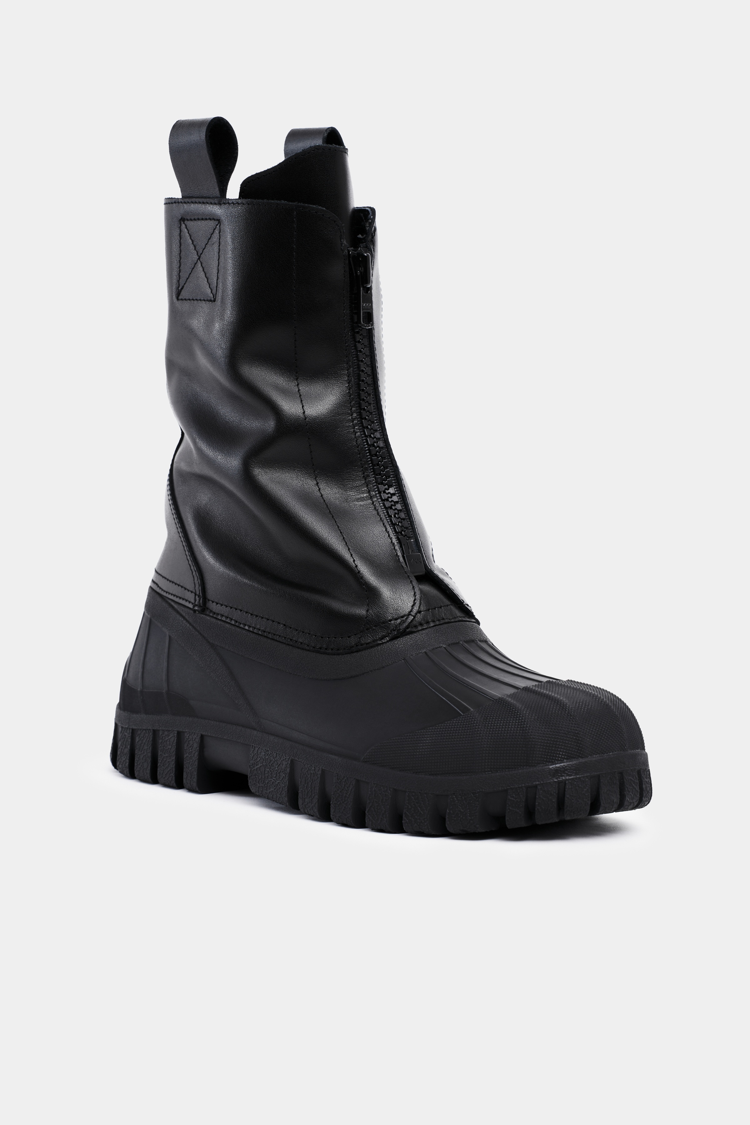 Patrol Zip Boot Leather Black - 6