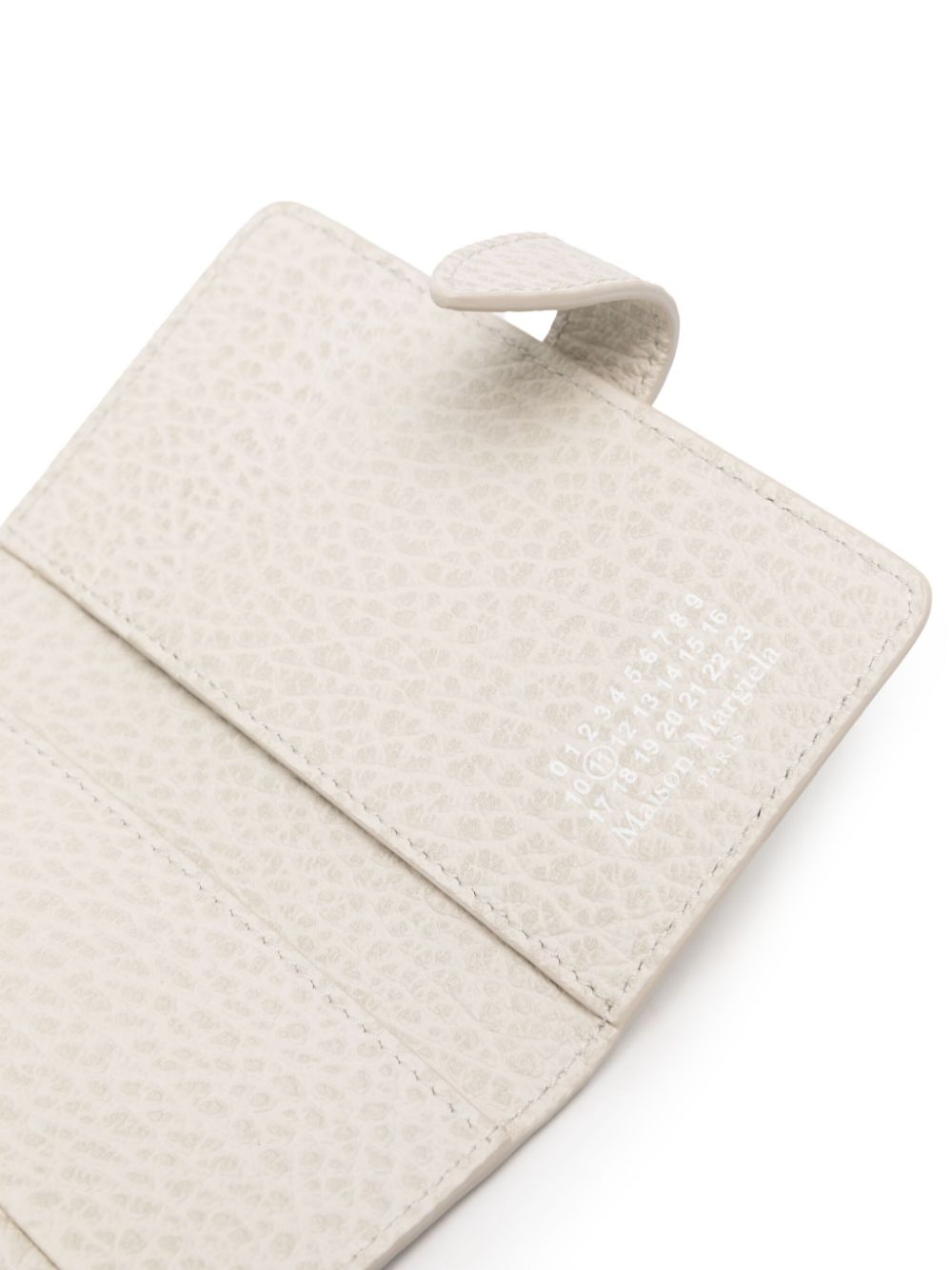 four-stitch logo leather cardholder - 3