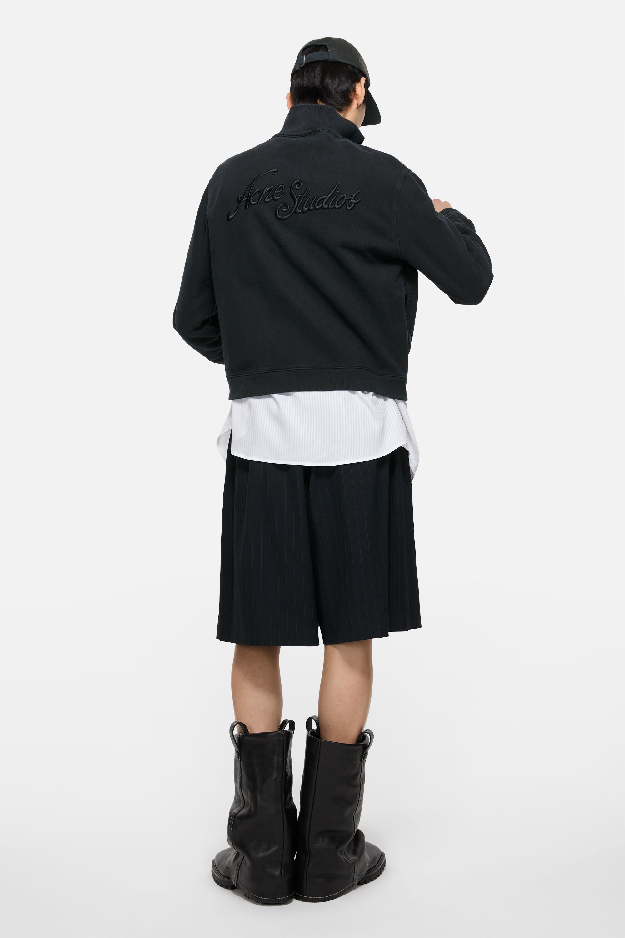 Zip-up sweatshirt - Faded black - 3