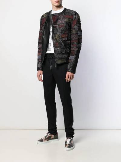 PHILIPP PLEIN gabardine chinos outlook