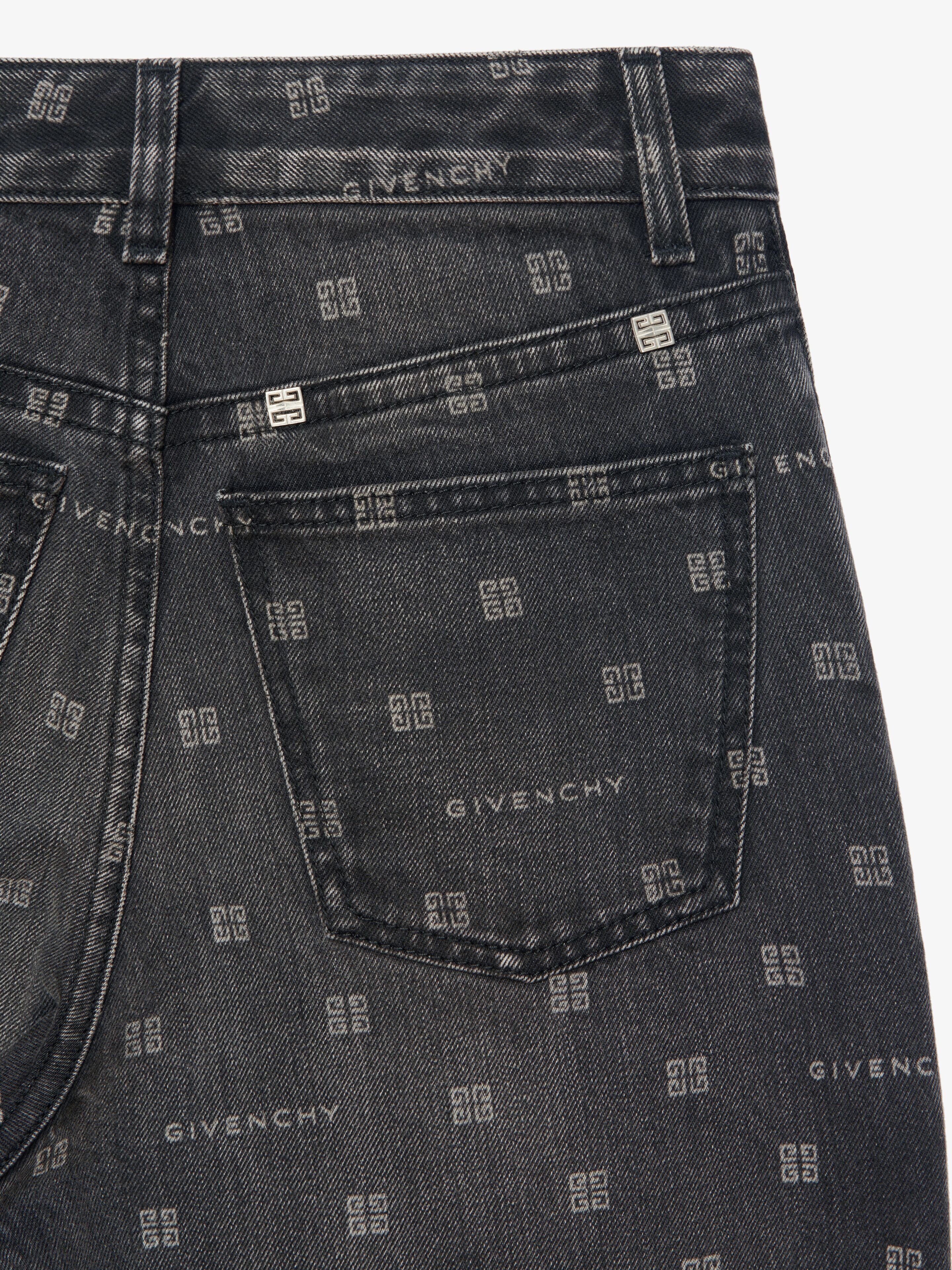 SLIM FIT JEANS IN GIVENCHY 4G DENIM - 5