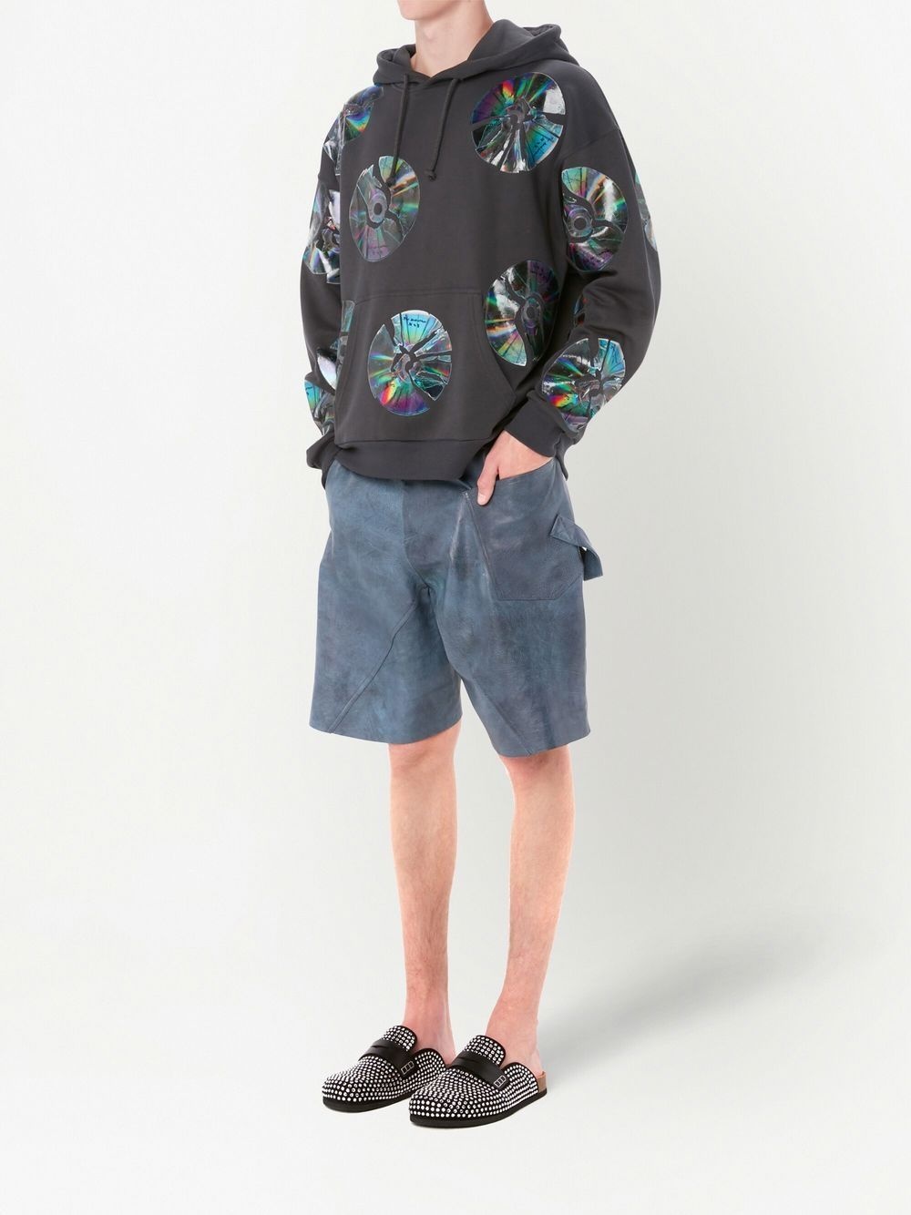 graphic-print cotton hoodie - 2