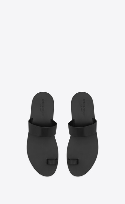 SAINT LAURENT nyx slides in smooth leather outlook