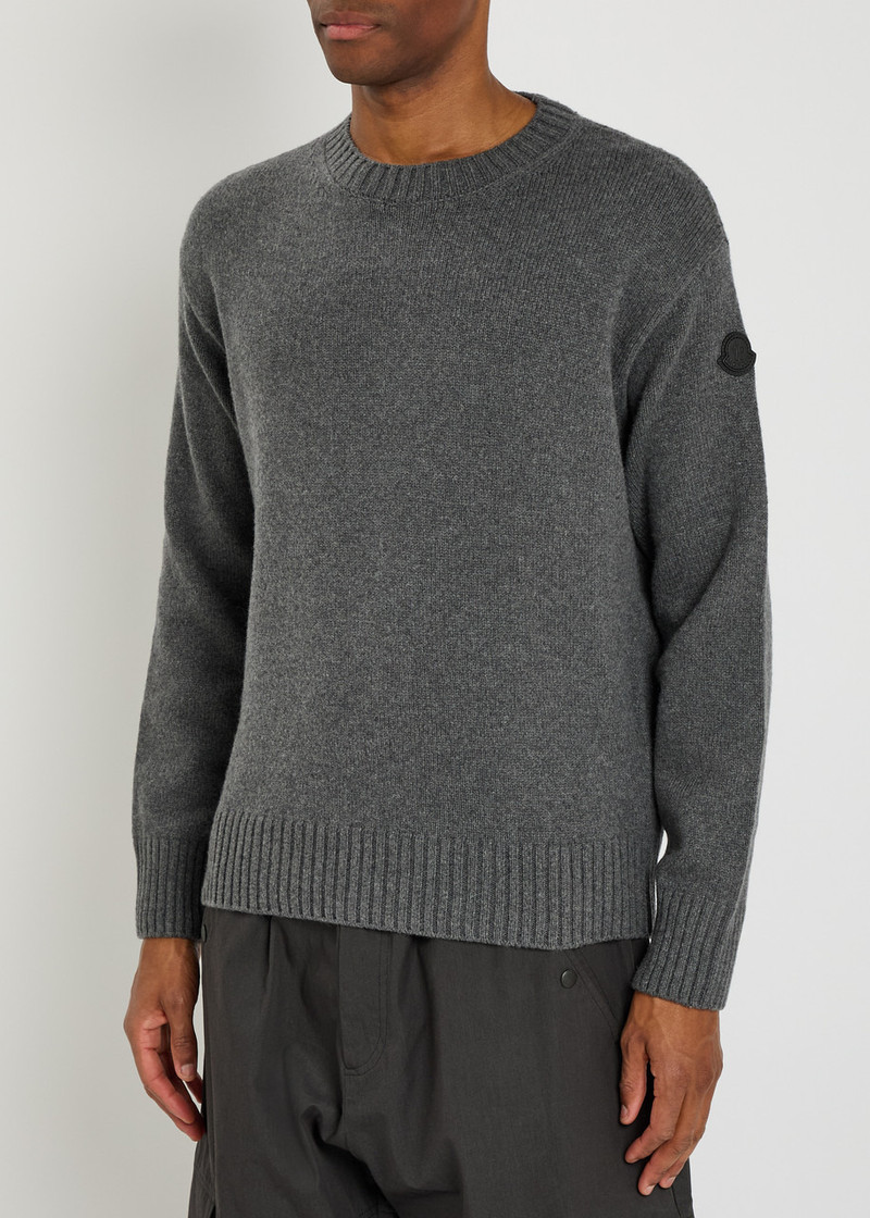 Moncler Moncler Logo-appliqué Wool and Cashmere-blend Jumper outlook