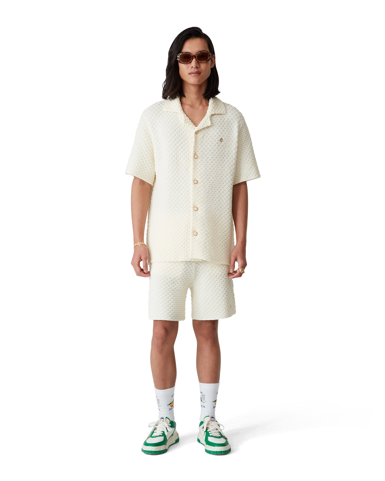 Mens The Court Green & White Sneaker - 3