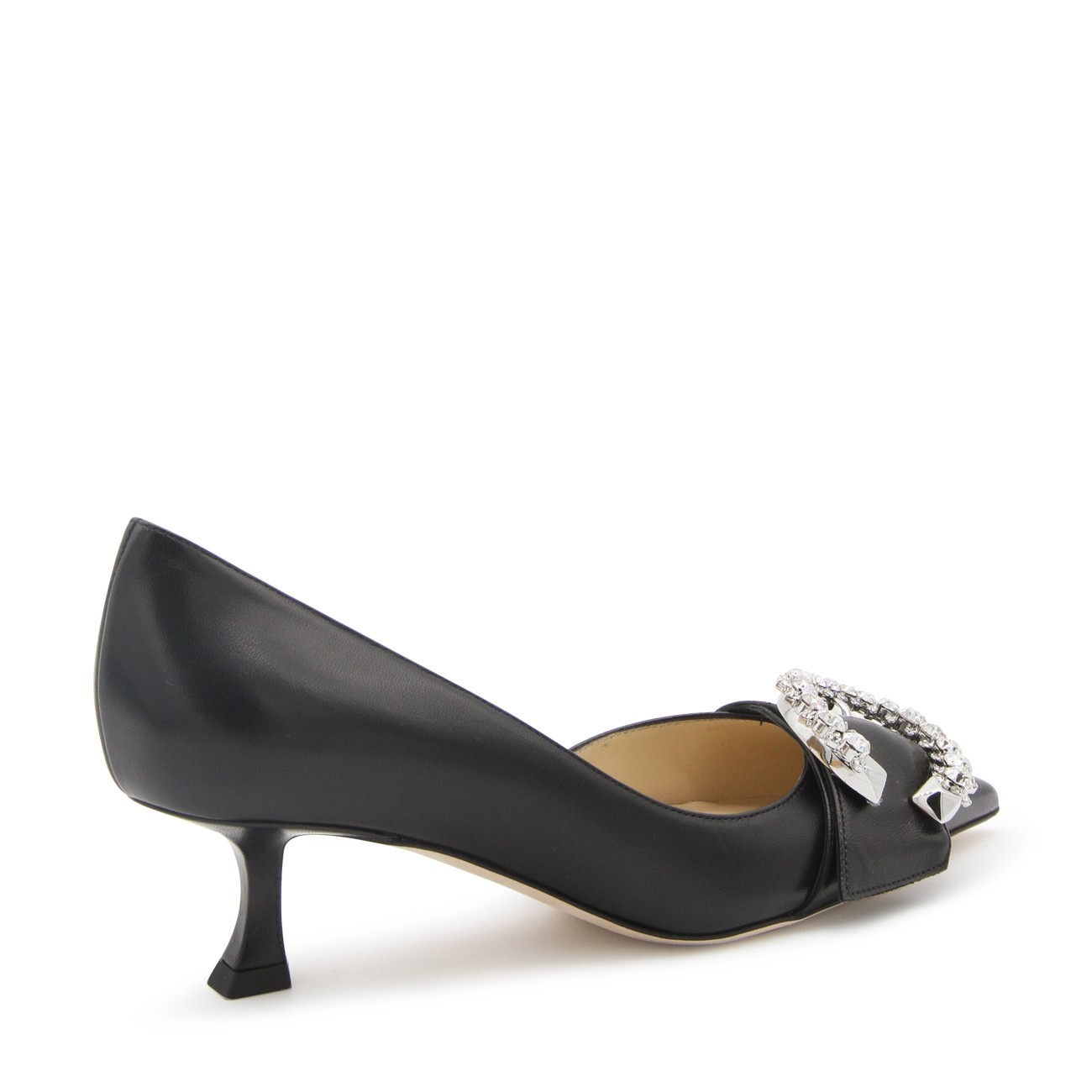 black leather melvador pumps - 3