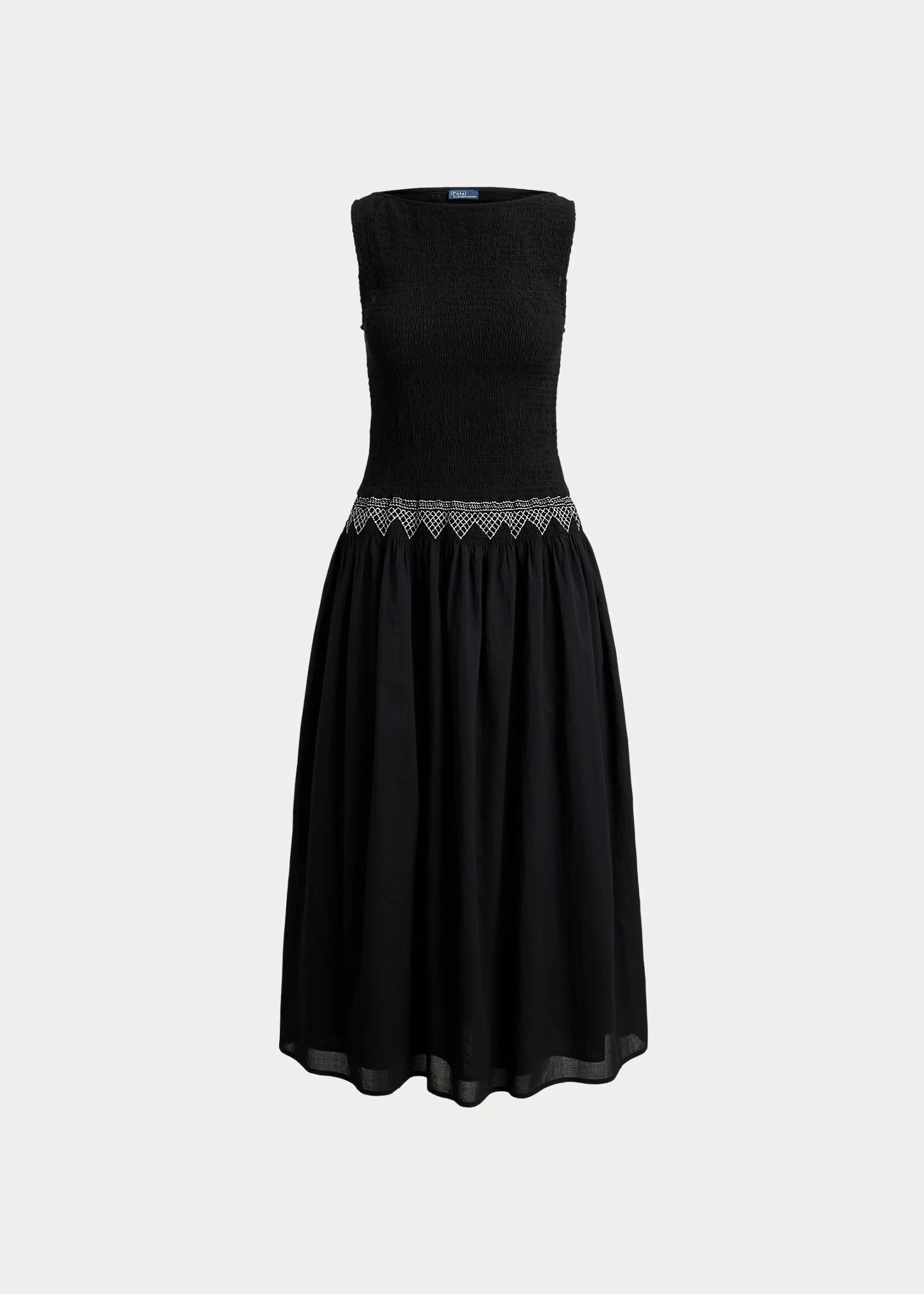 Smocked Cotton Voile Dress - 1