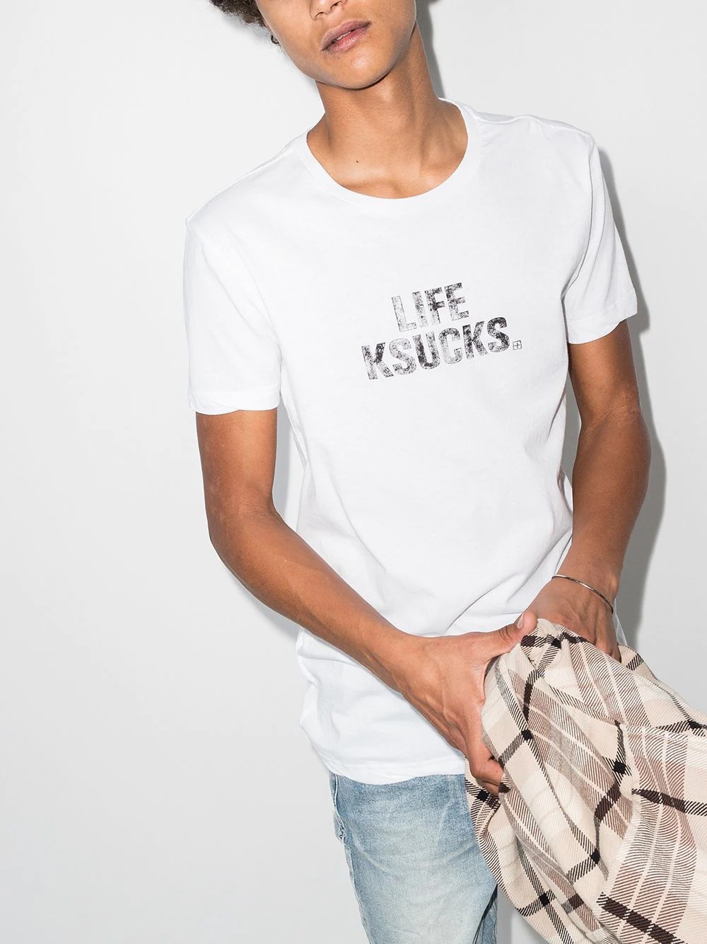 Seeing Lines slogan-print T-shirt - 2